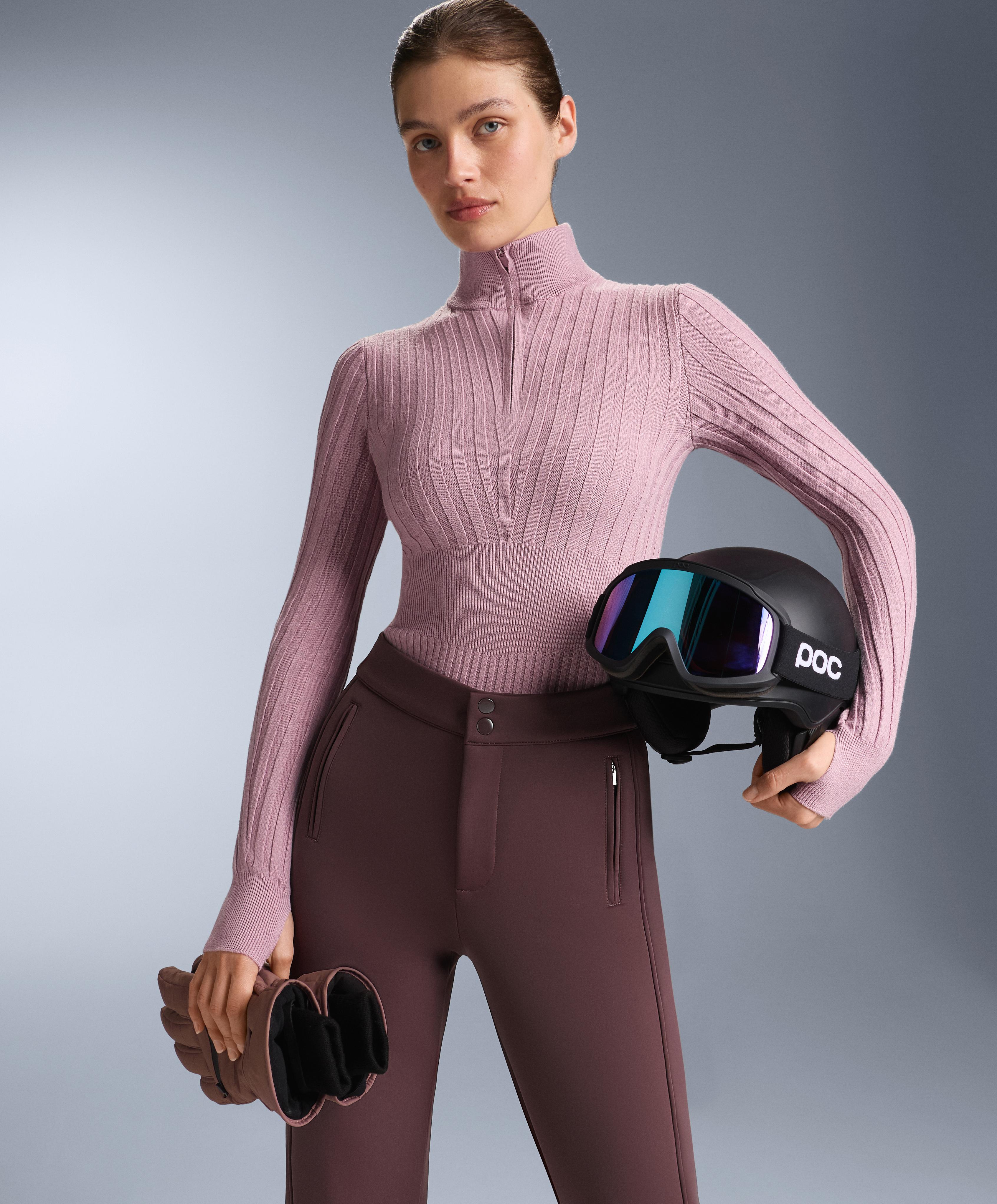 Термофутболка Base Layer из трикотажа в рубчик с высоким воротником - Распродажа Термофутболка Base Layer из трикотажа в рубчик с высоким воротником - Распродажа