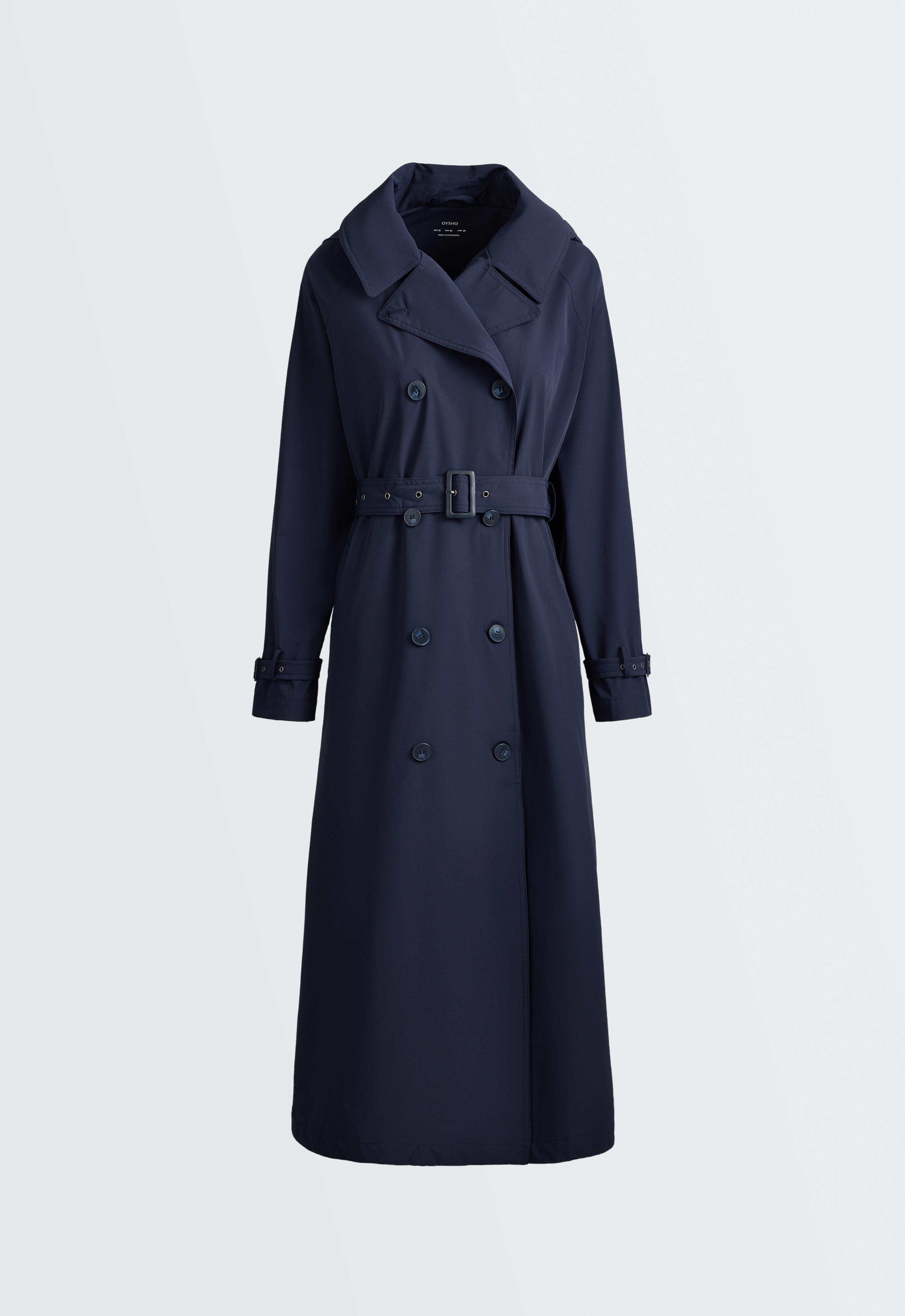 Extra lightweight 10k waterproof long jacket — MIDNIGHT BLUE