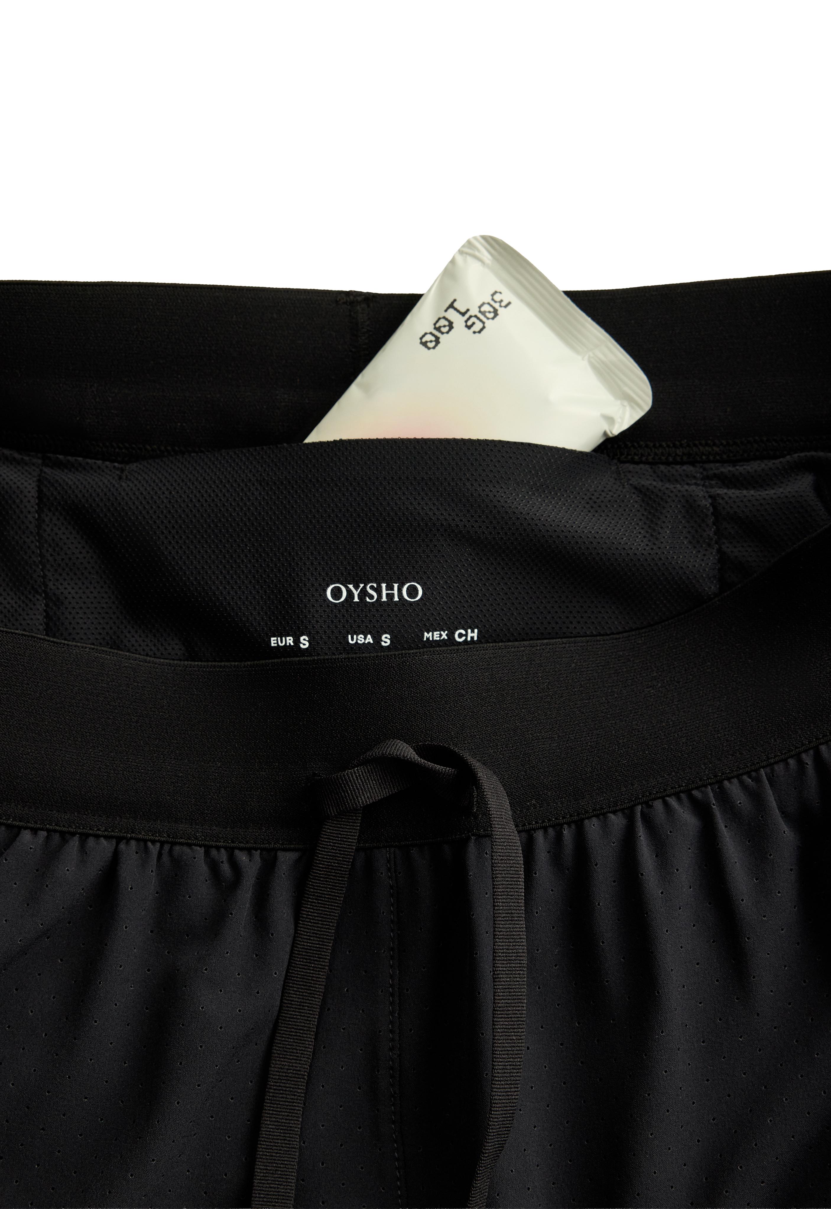 Mid-rise 7cm technical shorts — BLACK