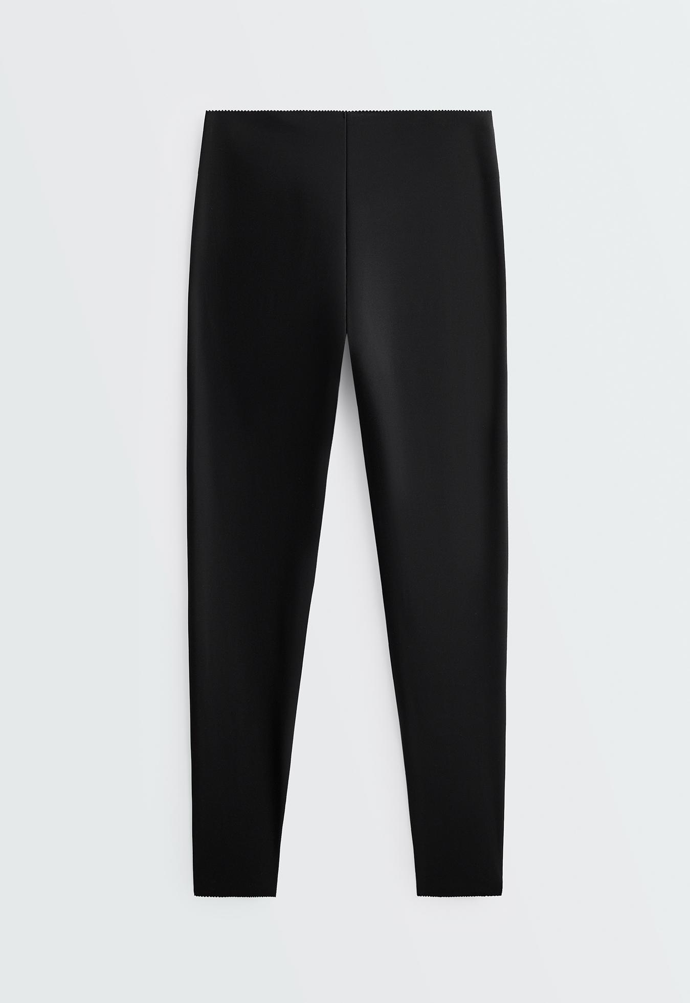 Compressive raise up high-rise ankle-length leggings — BLACK