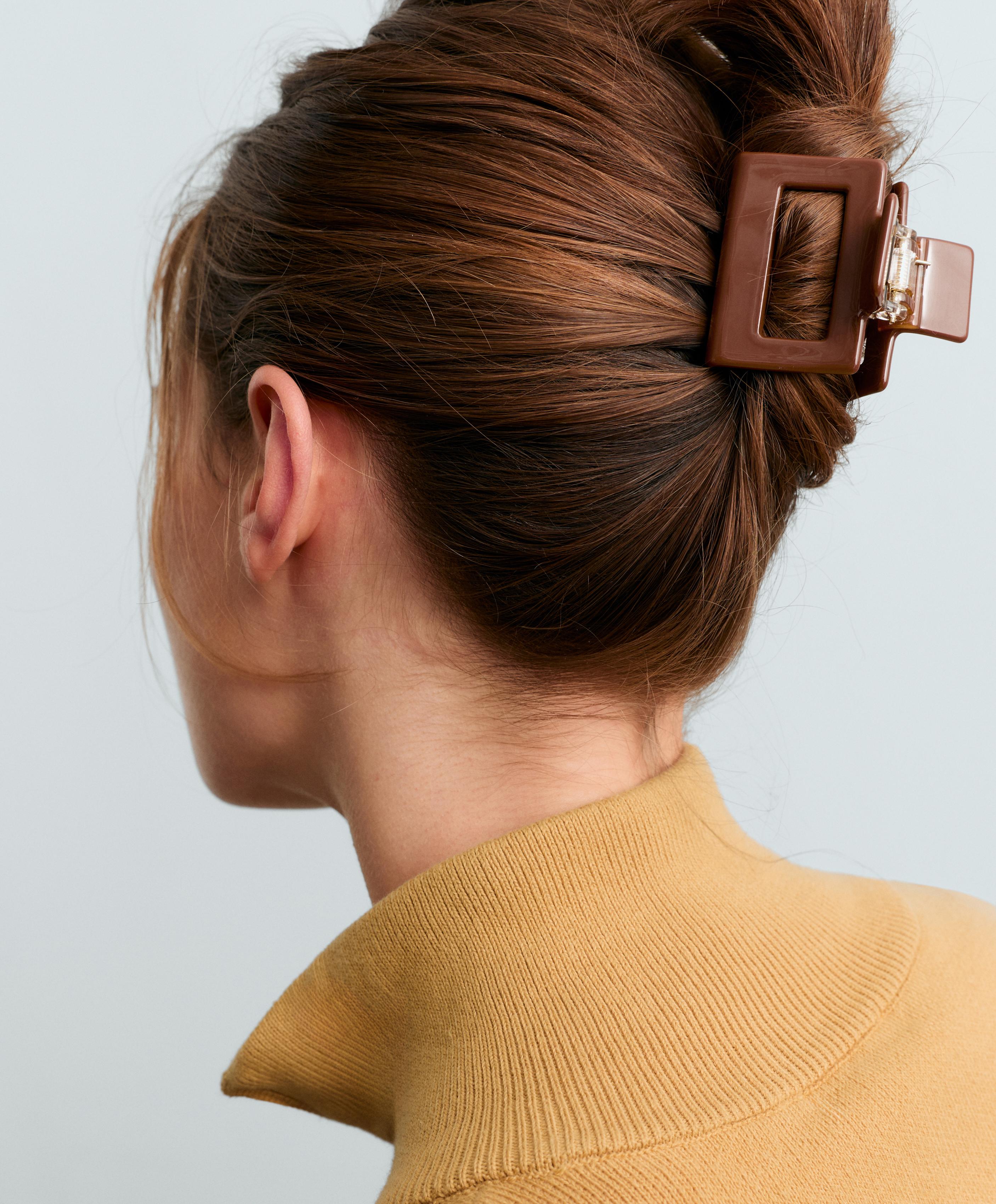Square hair claw — COPPER