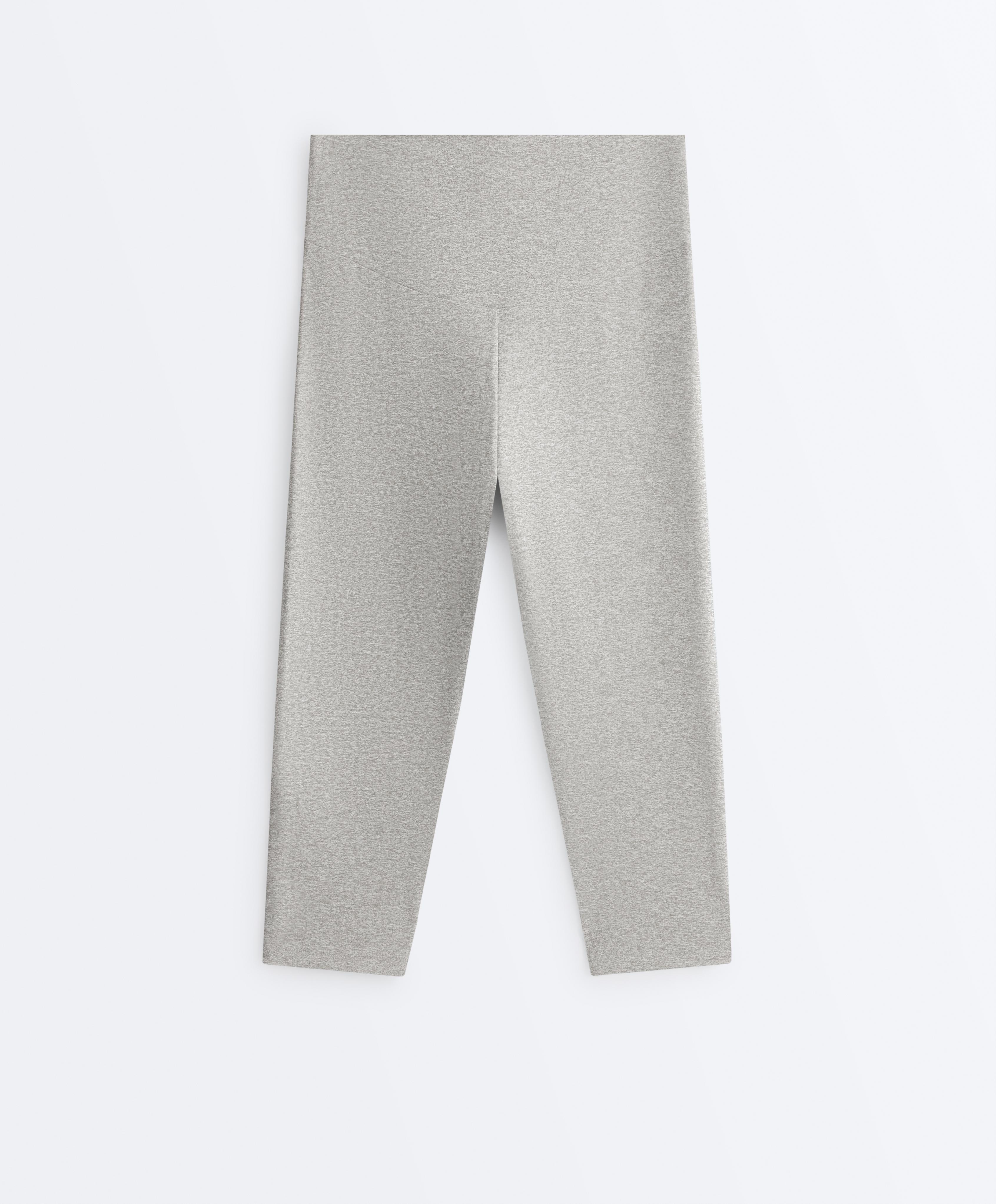 Comfortlux 40cm high-rise marl knee-length leggings — GREY MELANGE