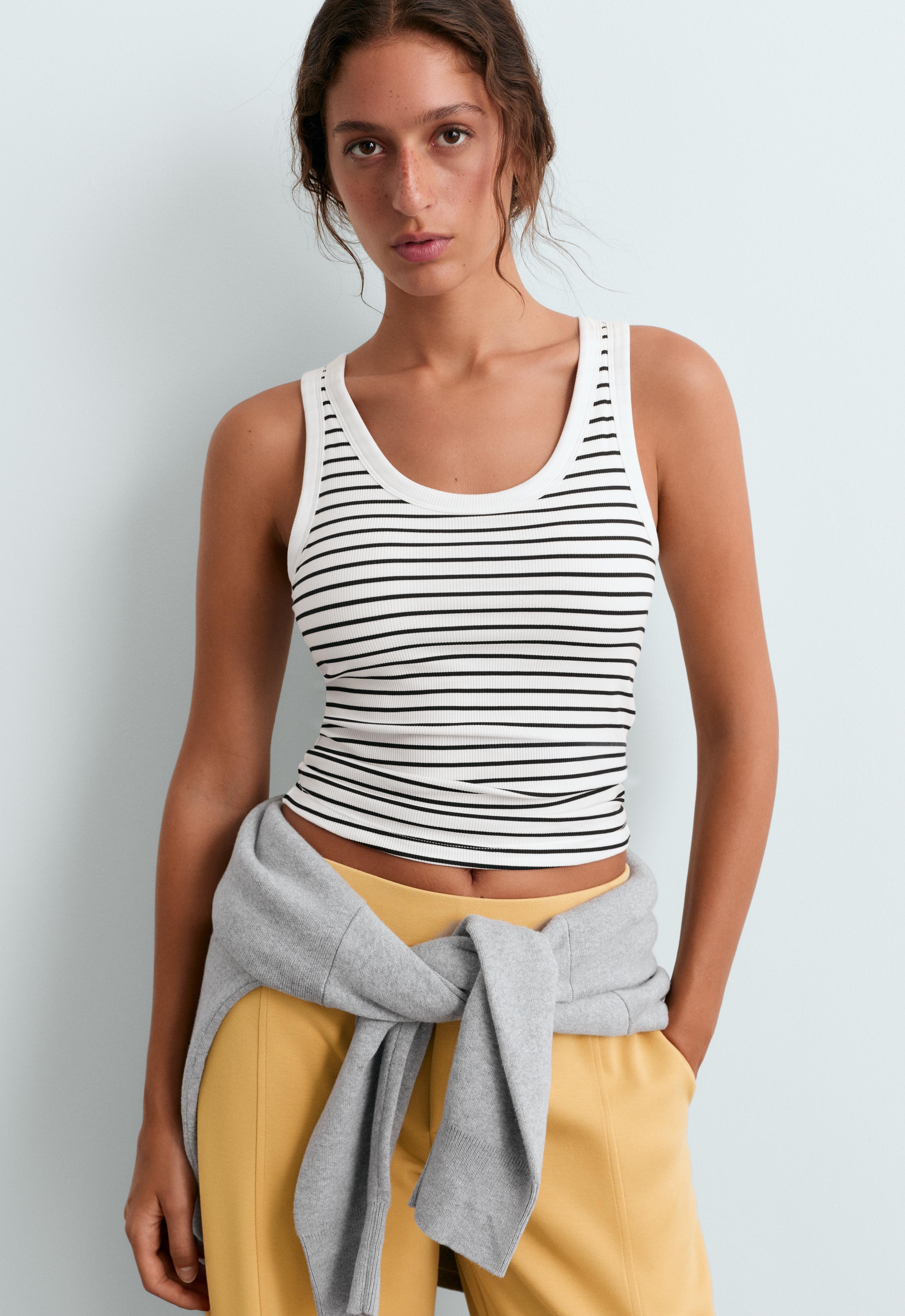 Dlouhý Tank top s modalem a ribováním Dlouhý Tank top s modalem a ribováním