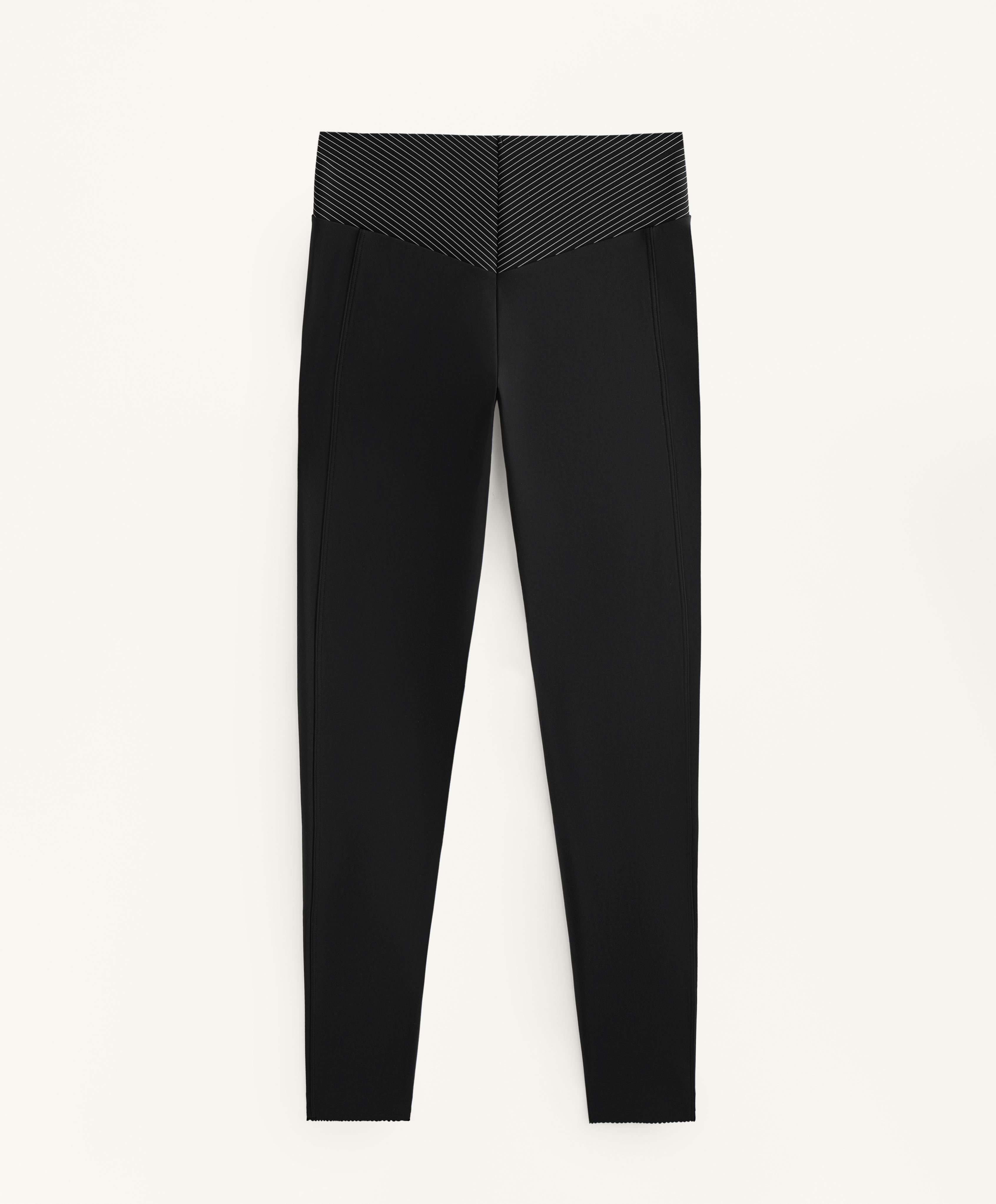 Compressive панталон 7/8 с висока талия на райета basic 65 см - Намаление