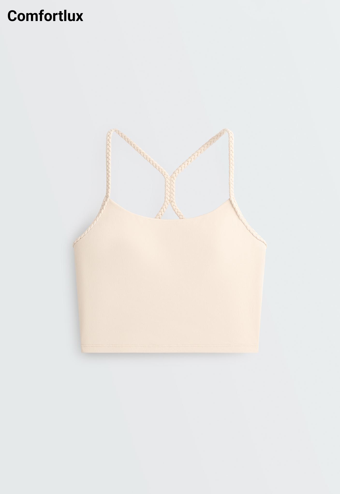 Comfortlux braided tank top — SAND