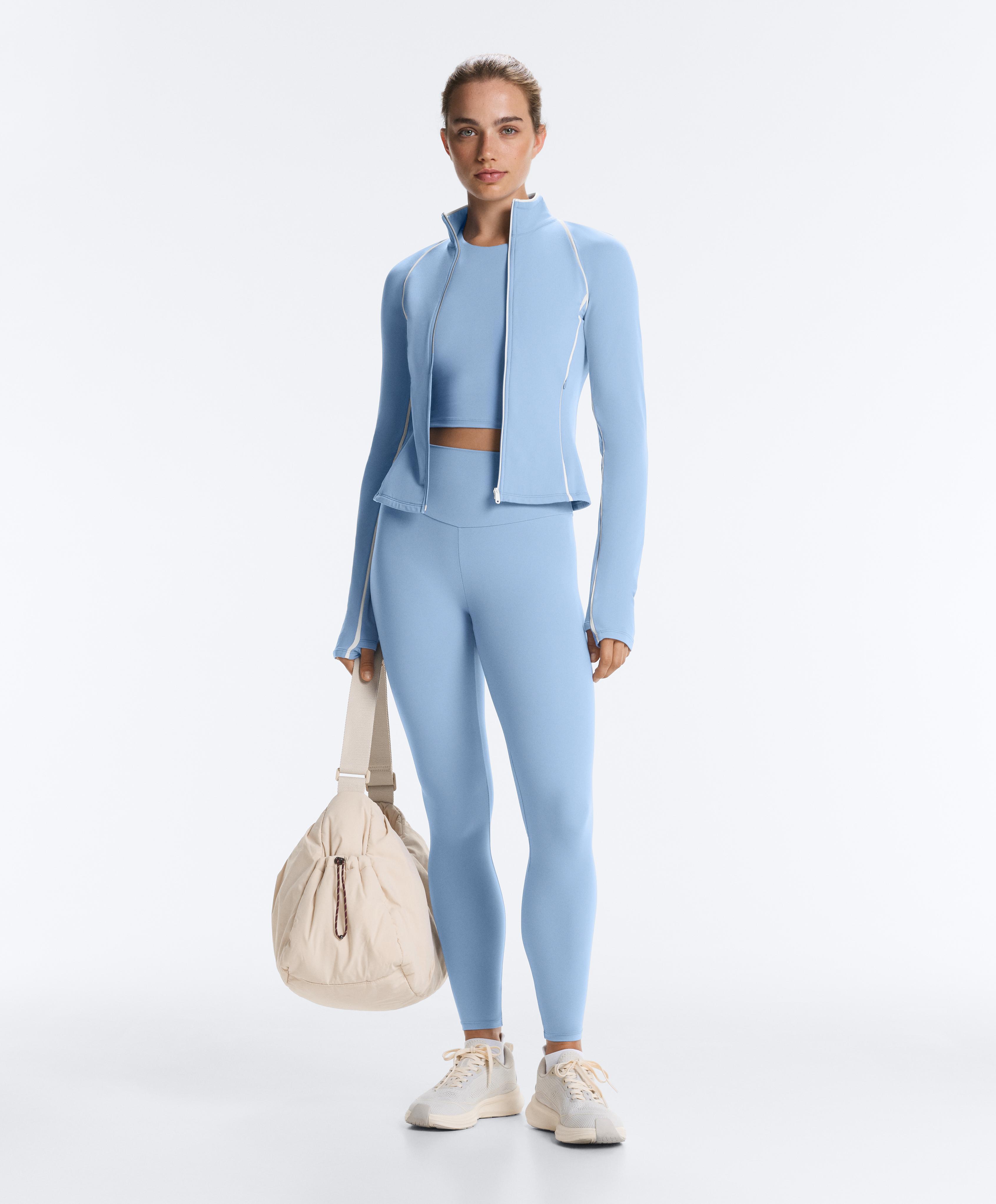 Light warm piping technical jacket — BLUE