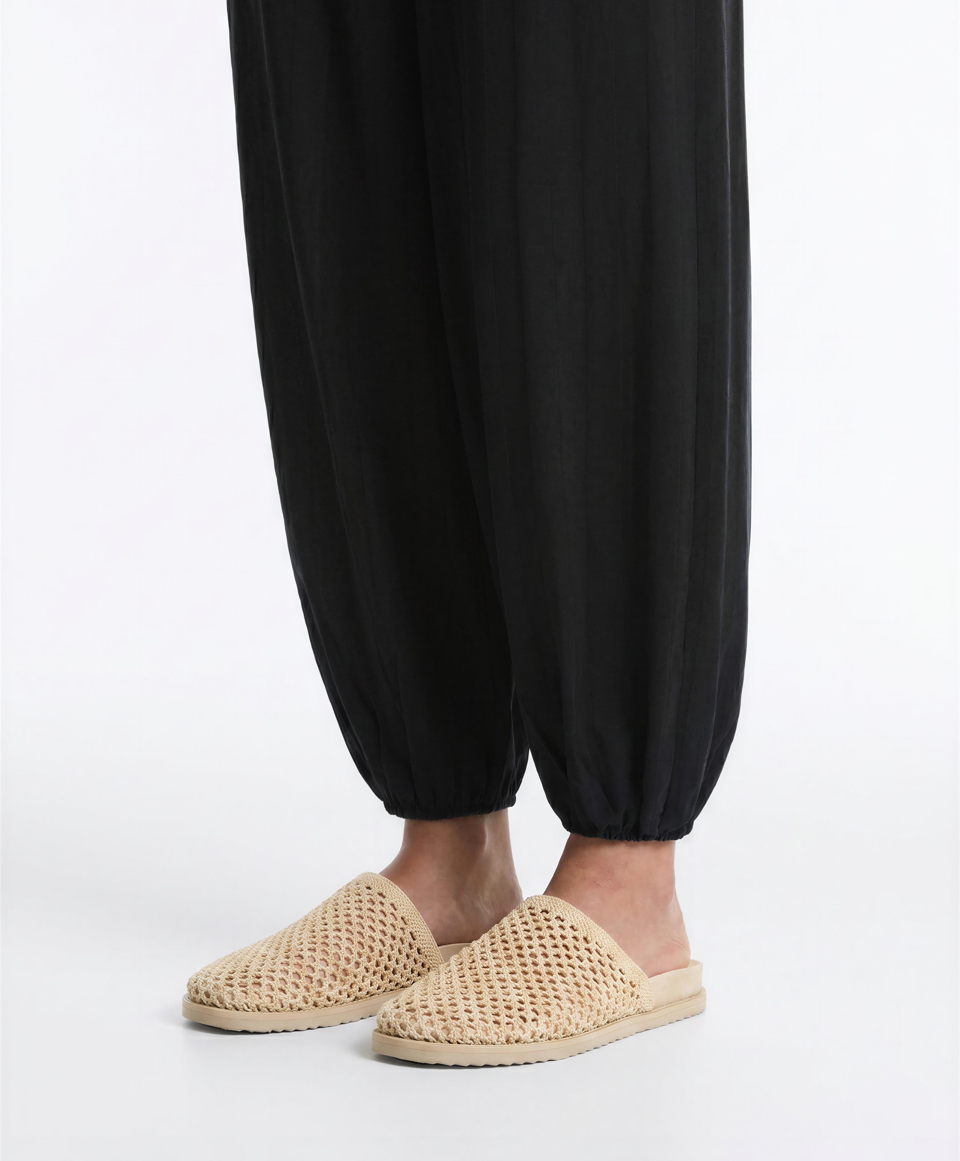 Braided clogs — ECRU