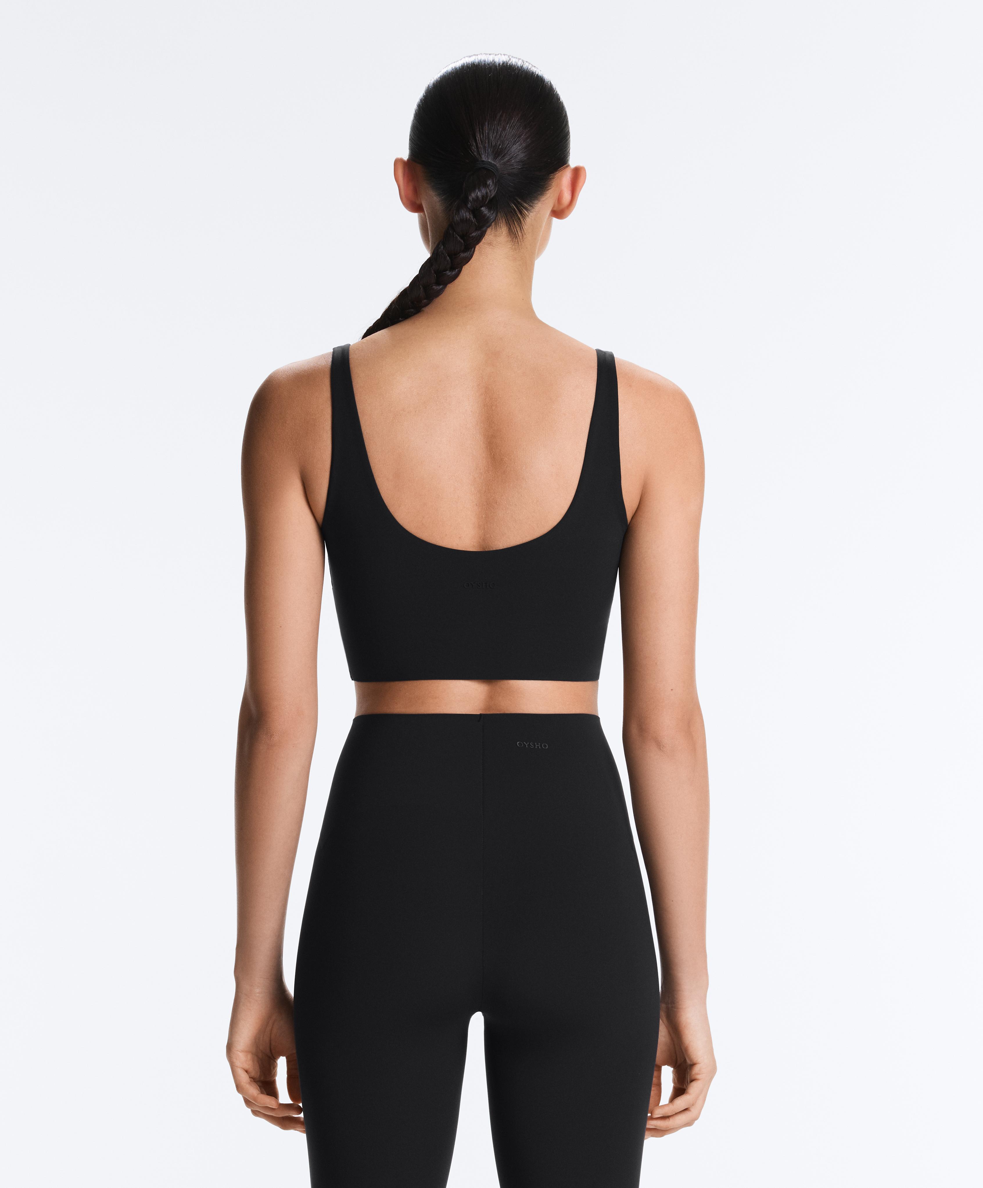 Light Touch crossover tank top — BLACK