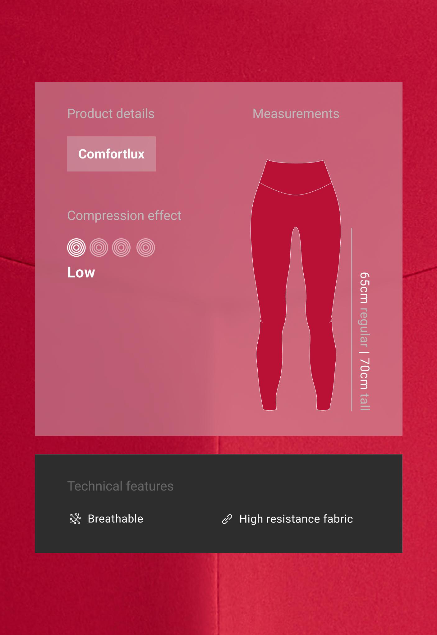 Comfortlux high-waisted ankle-length leggings — STRAWBERRY