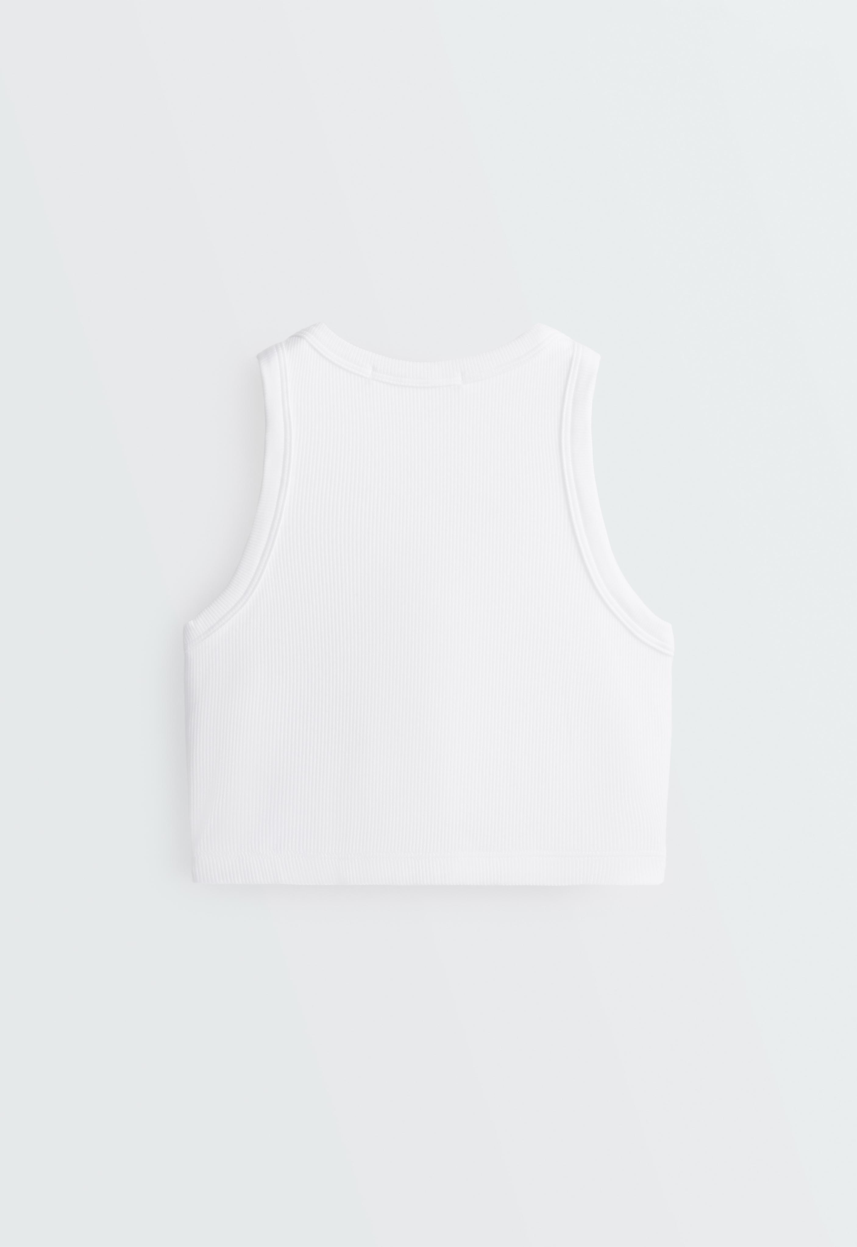 Modal blend tank top with cups — WHITE