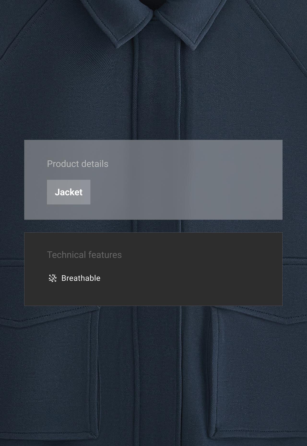 Cotton piqué pocket jacket — NAVY BLUE
