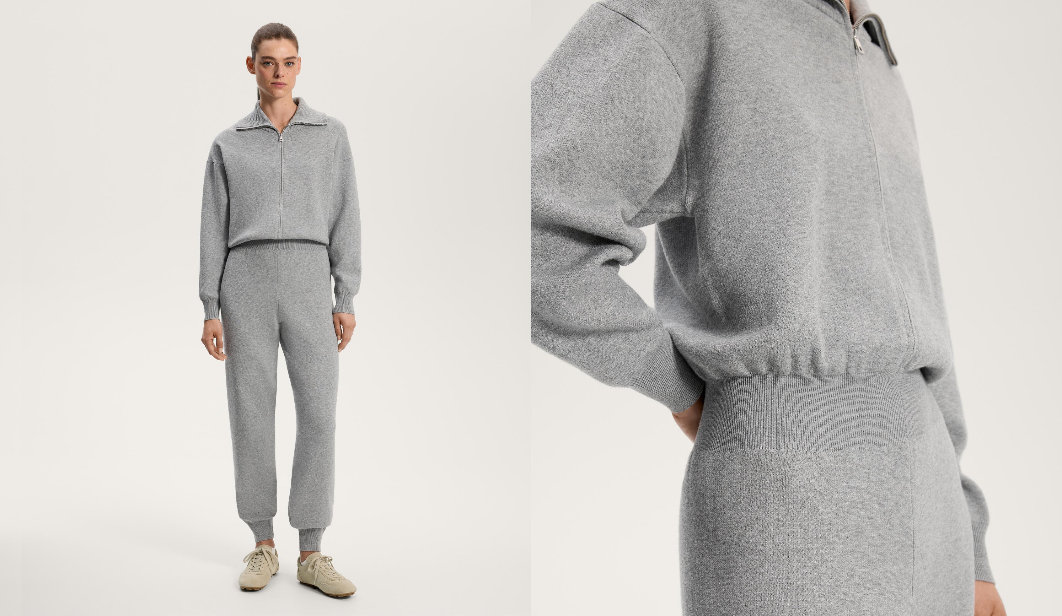 Mono largo punto media cremallera