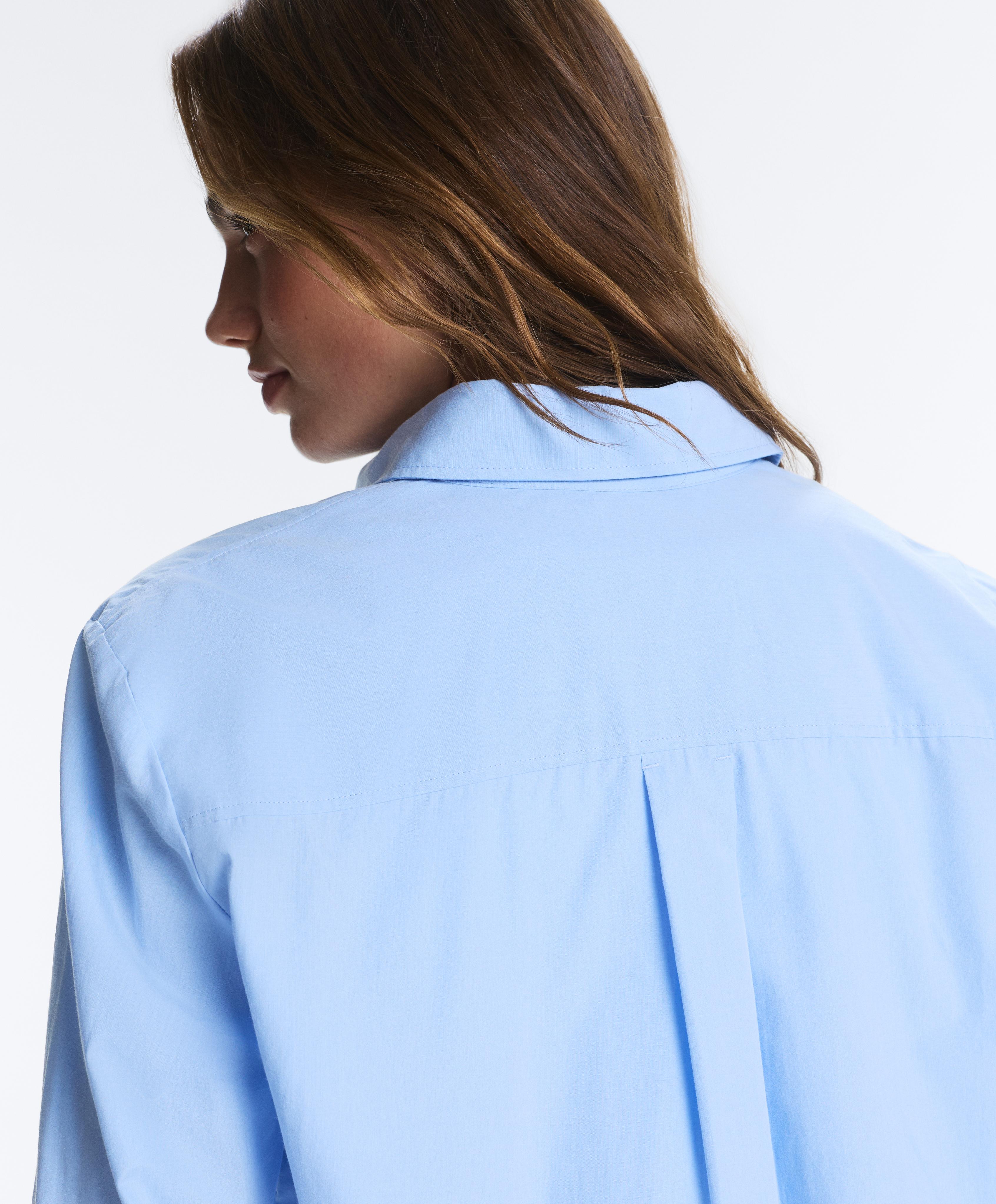 100% cotton long-sleeved shirt — SKY BLUE