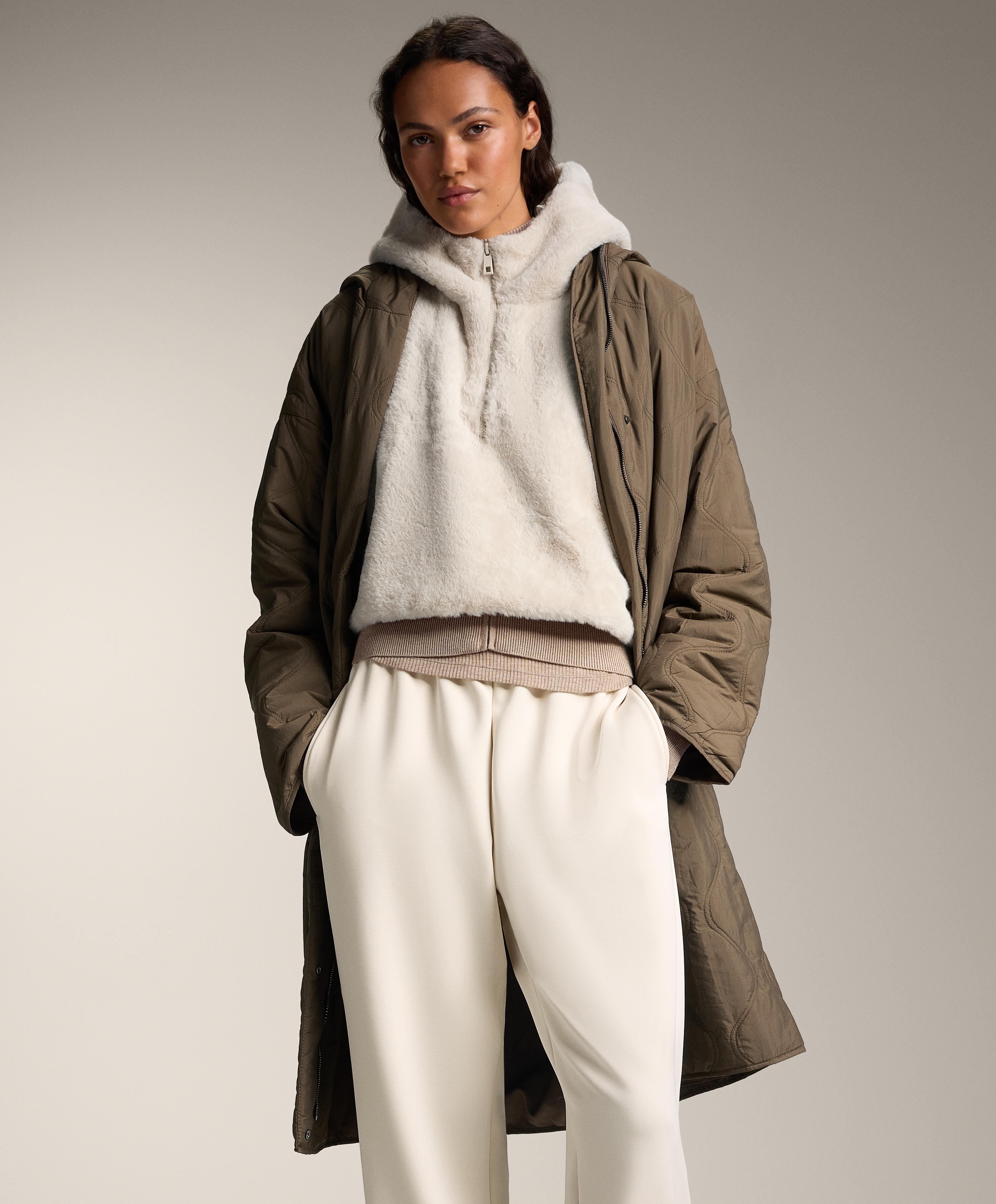 Faux fur gilet with hood Faux fur gilet with hood