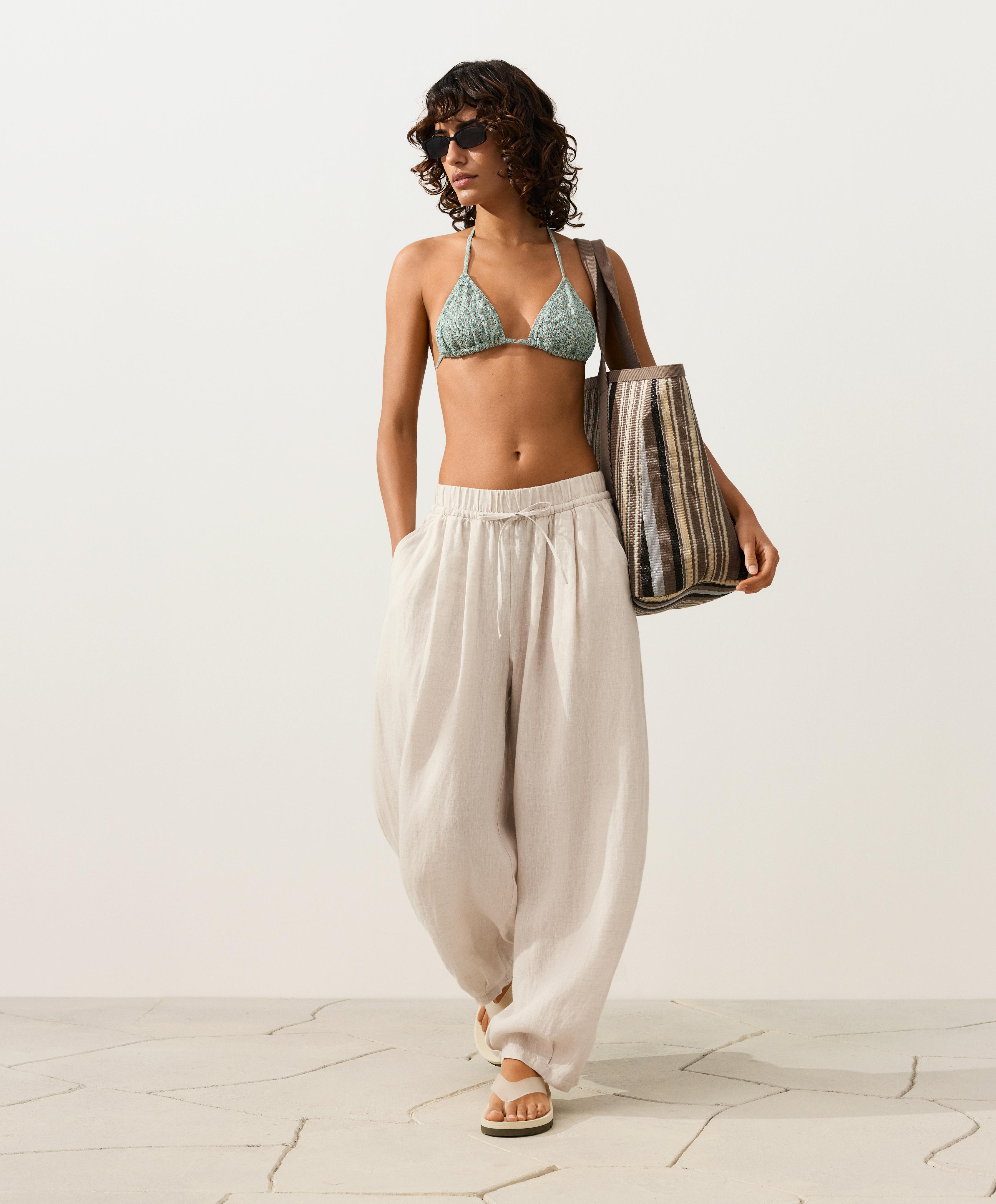 Smock triangle bikini — AQUA GREEN