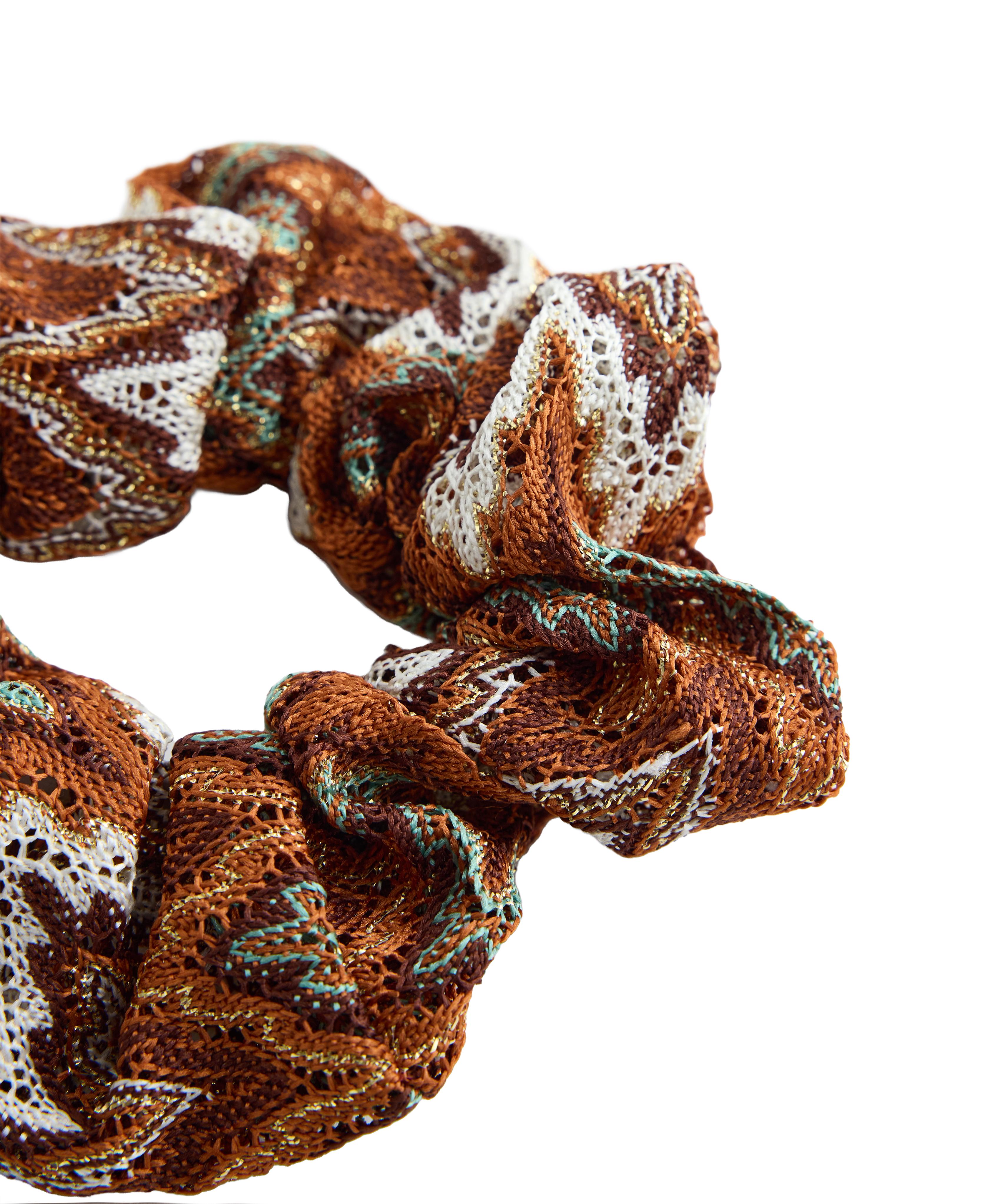 Large herringbone scrunchie — BEIGE