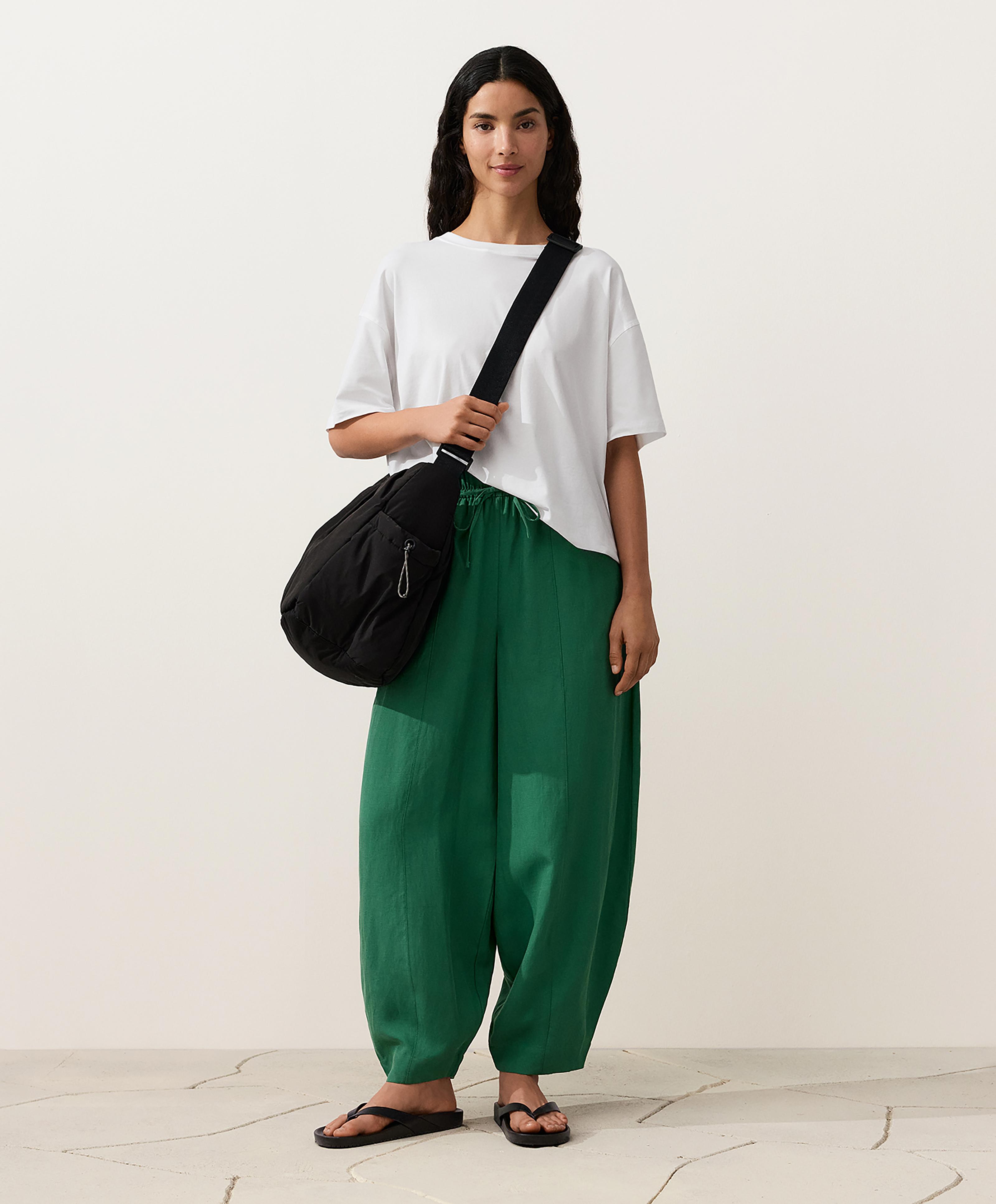 Shopper bag with side pockets — BLACK