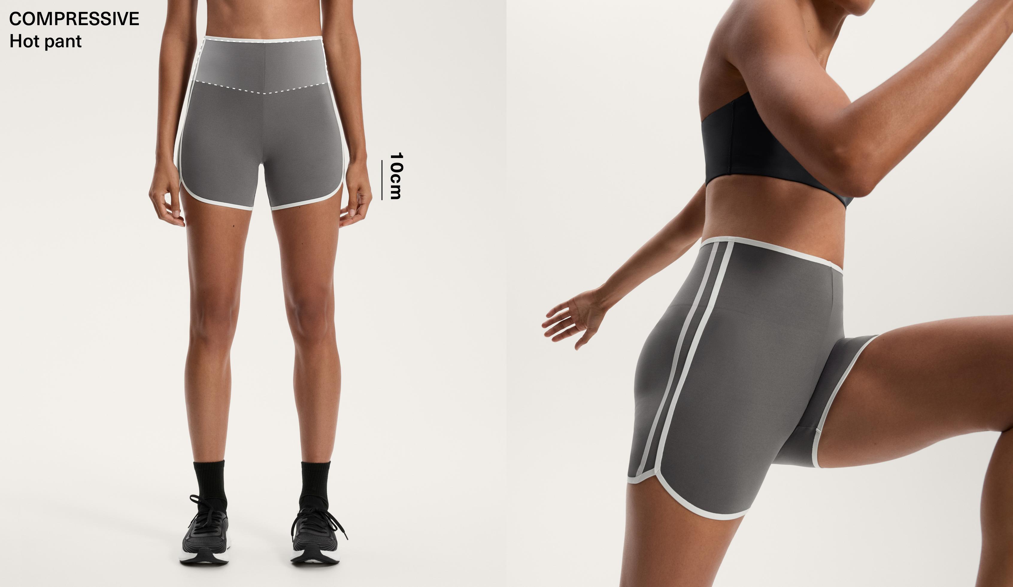 Compressive retro high-rise 10cm hot pants Compressive retro high-rise 10cm hot pants