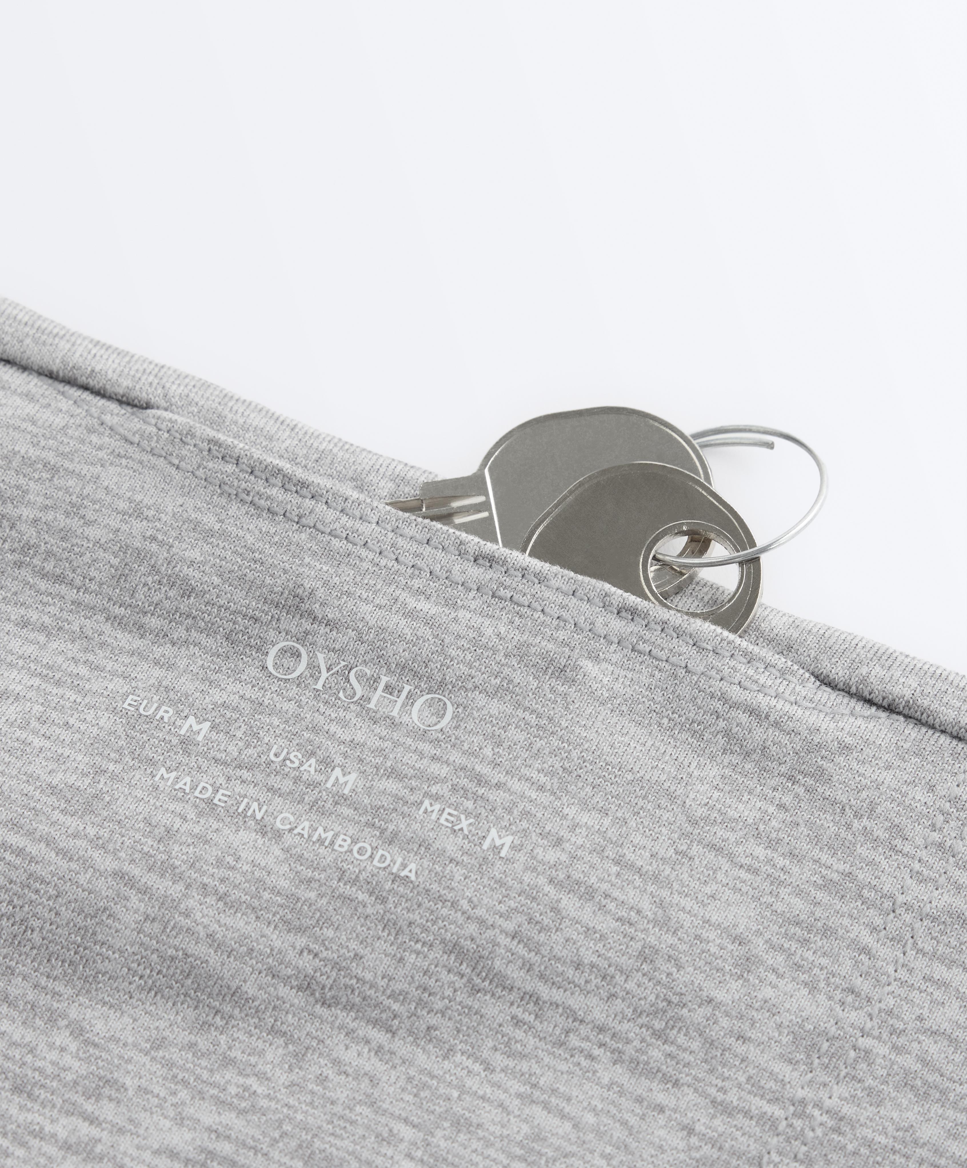 Evermove high-rise 20cm cycle leggings — MID-GREY MELANGE