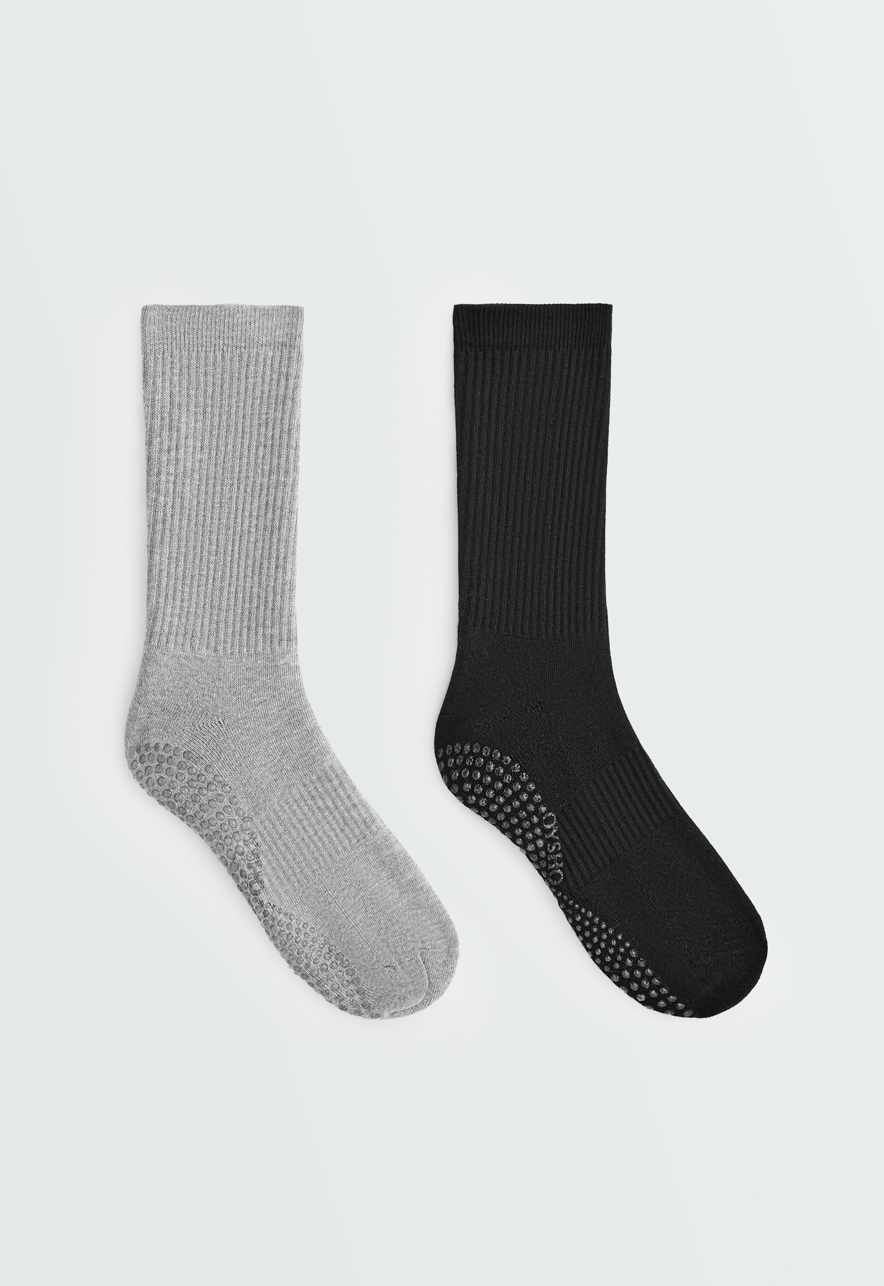 2 pairs of classic cotton blend yoga and Pilates socks