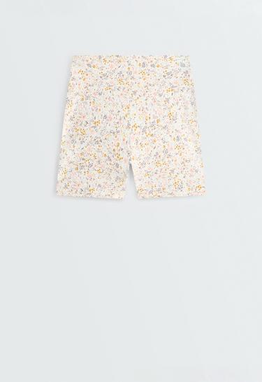 Comfortlux 10cm high-rise floral hot pants — PALE ECRU 6