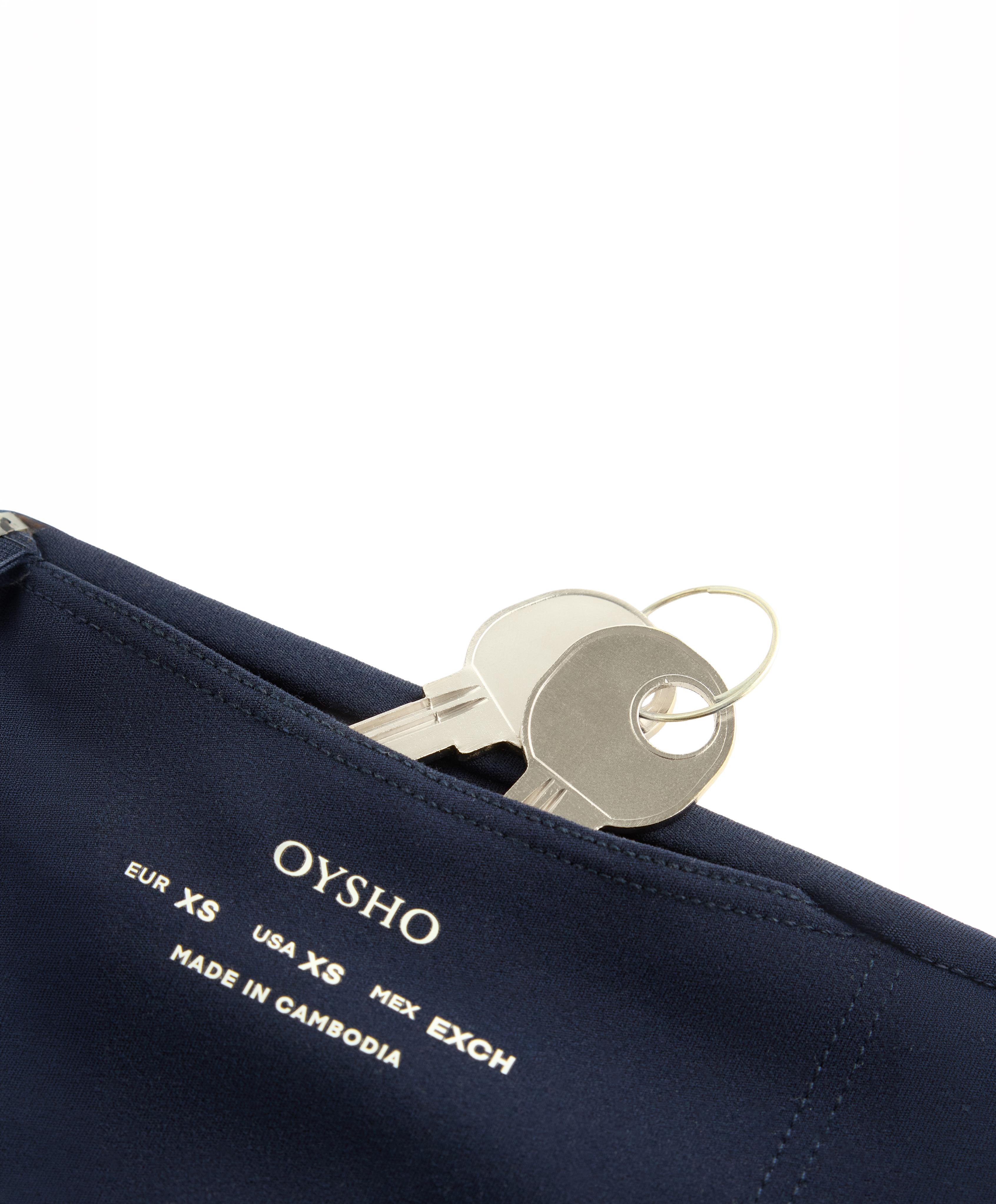 Comfortlux high-waisted 10cm hot pants — NAVY BLUE