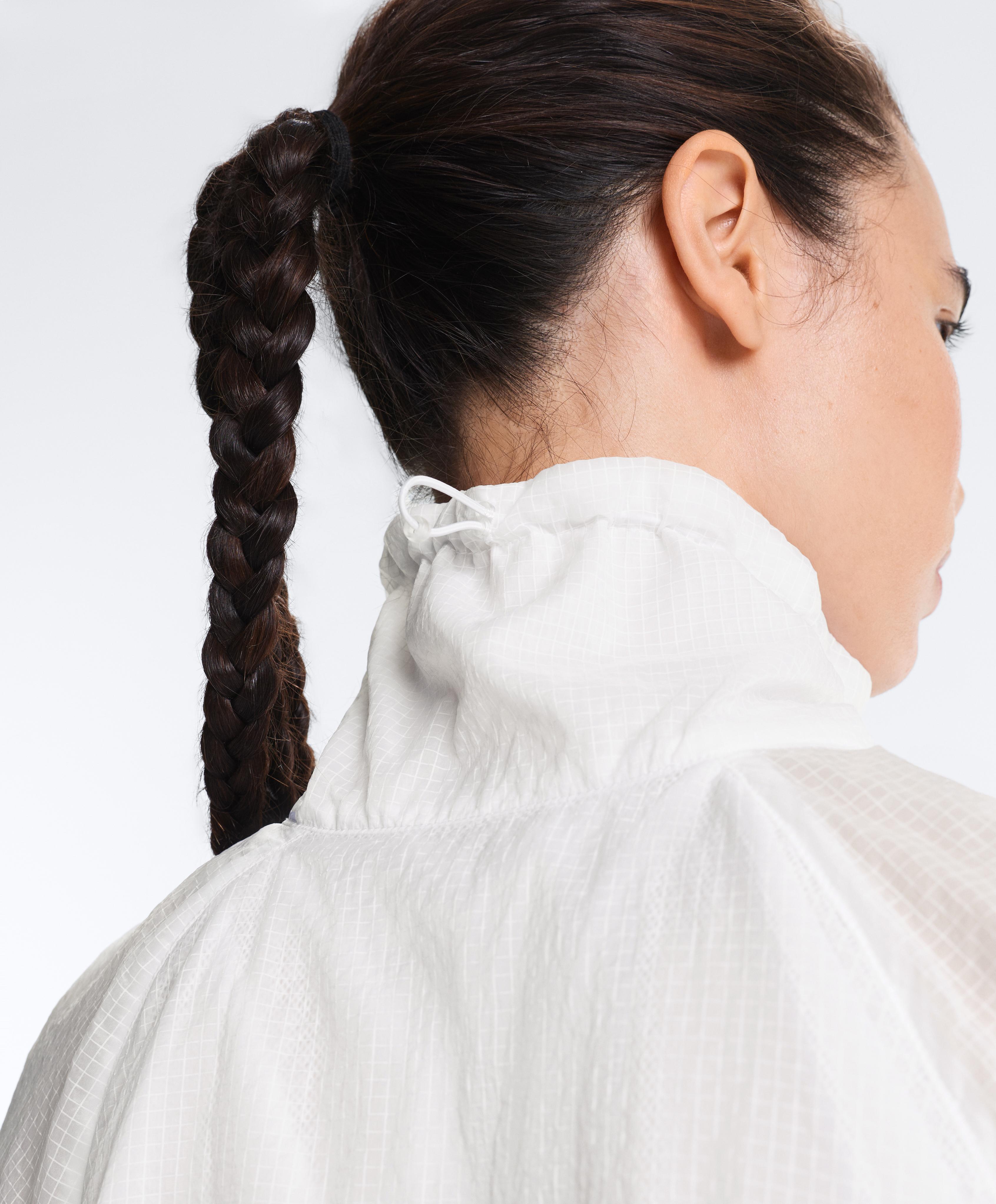 Check track jacket — WHITE
