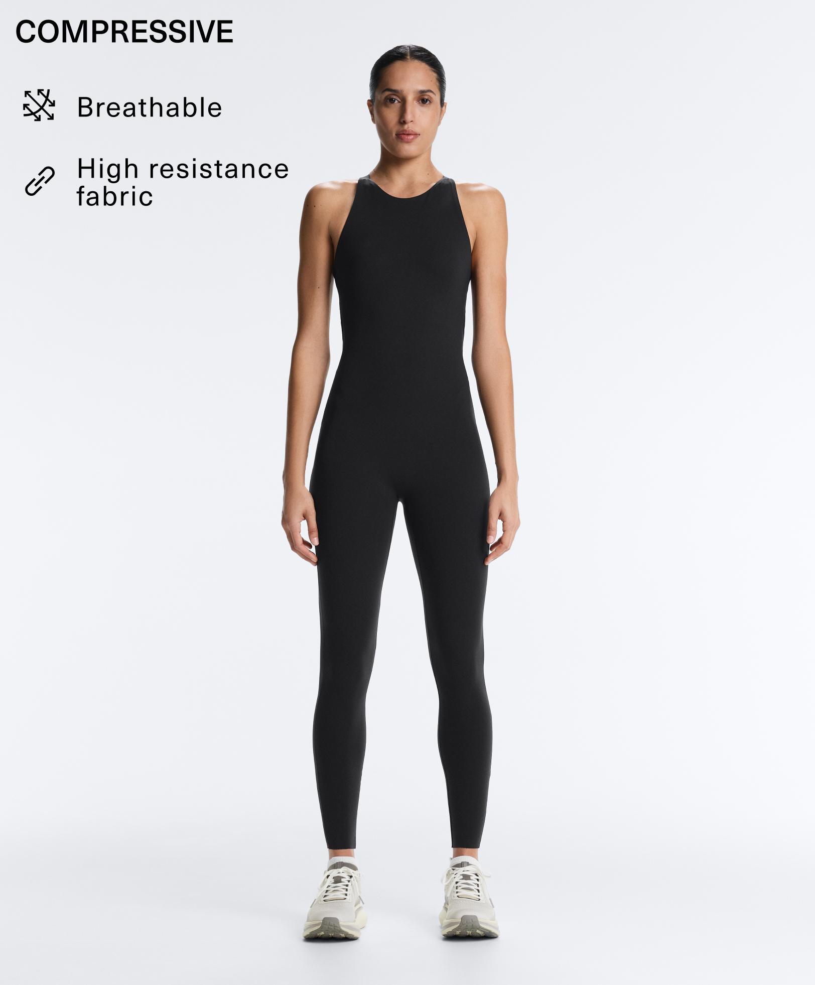 Long Compressive halterneck jumpsuit