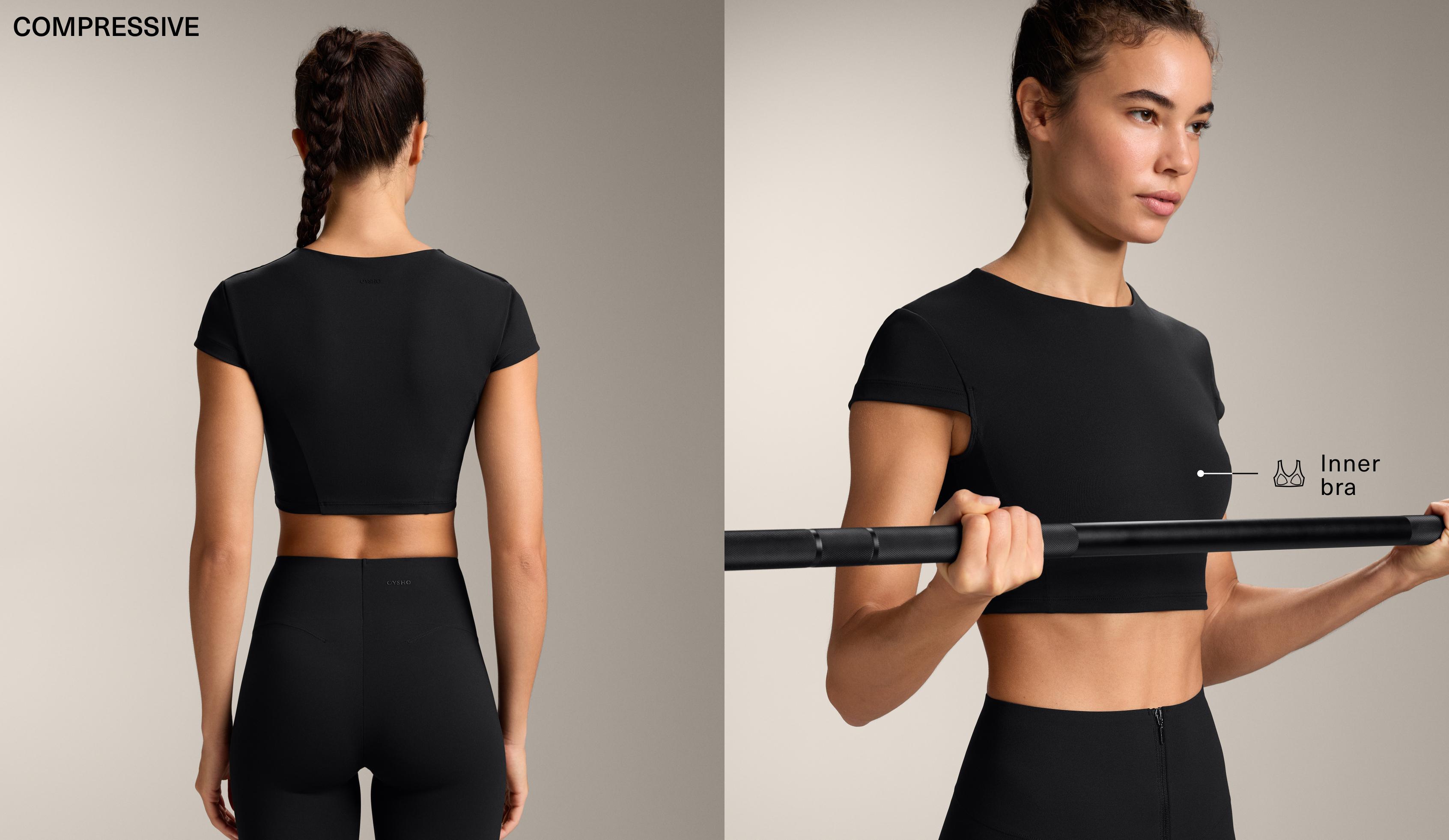 Tank top Compressive à manches courtes