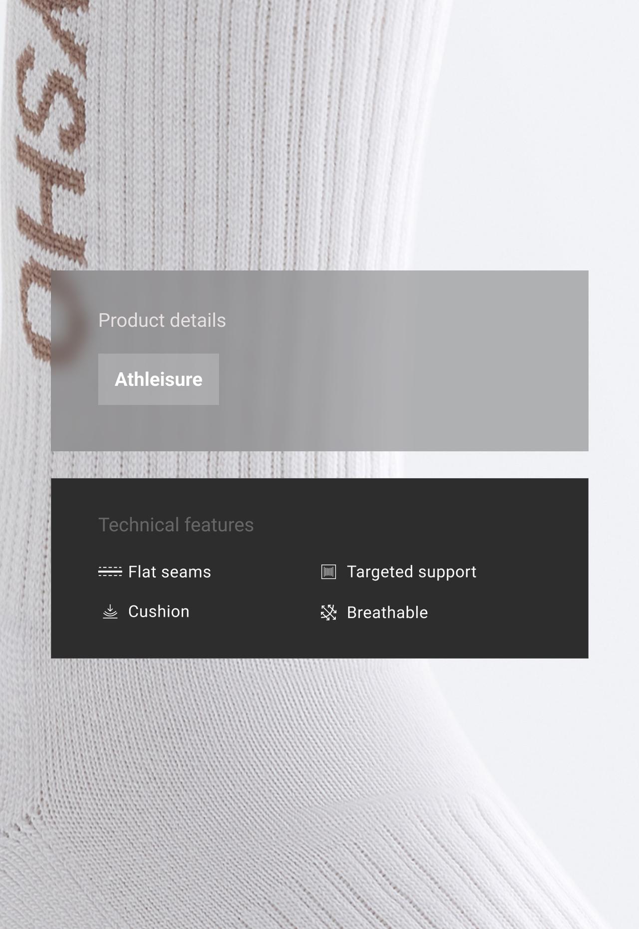 3 pairs of cotton blend classic socks — WHITE