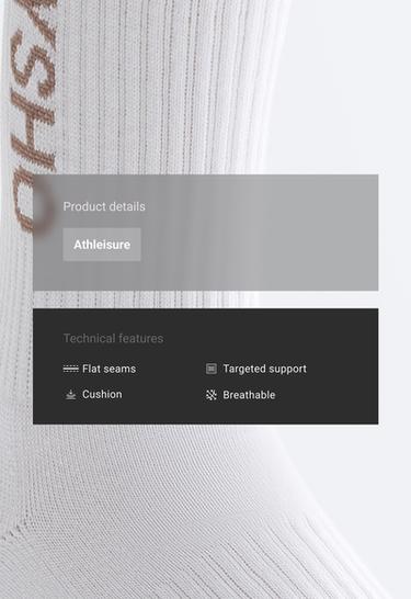 3 pairs of cotton blend classic socks — WHITE 2