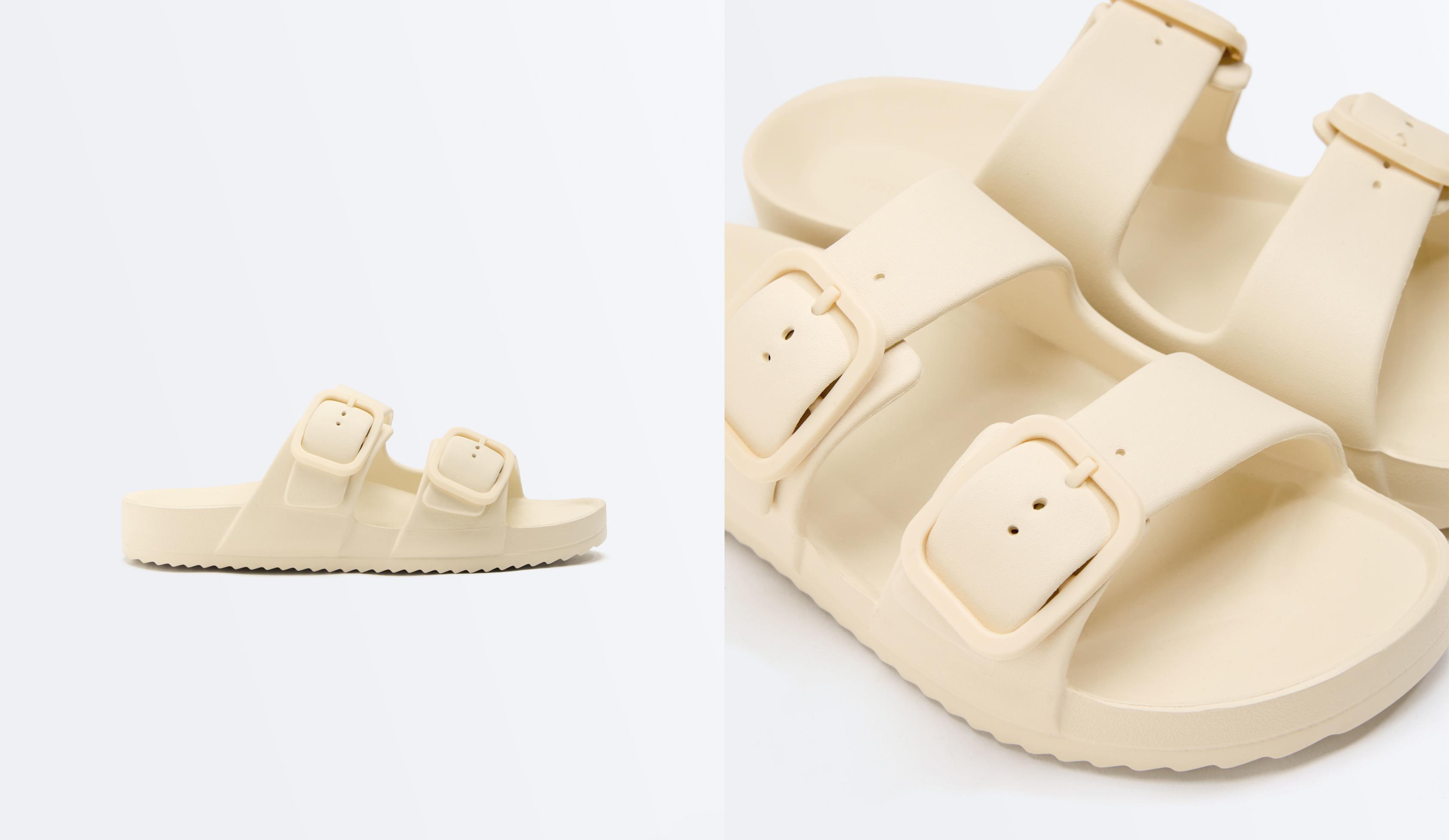 Buckle beach sandals
