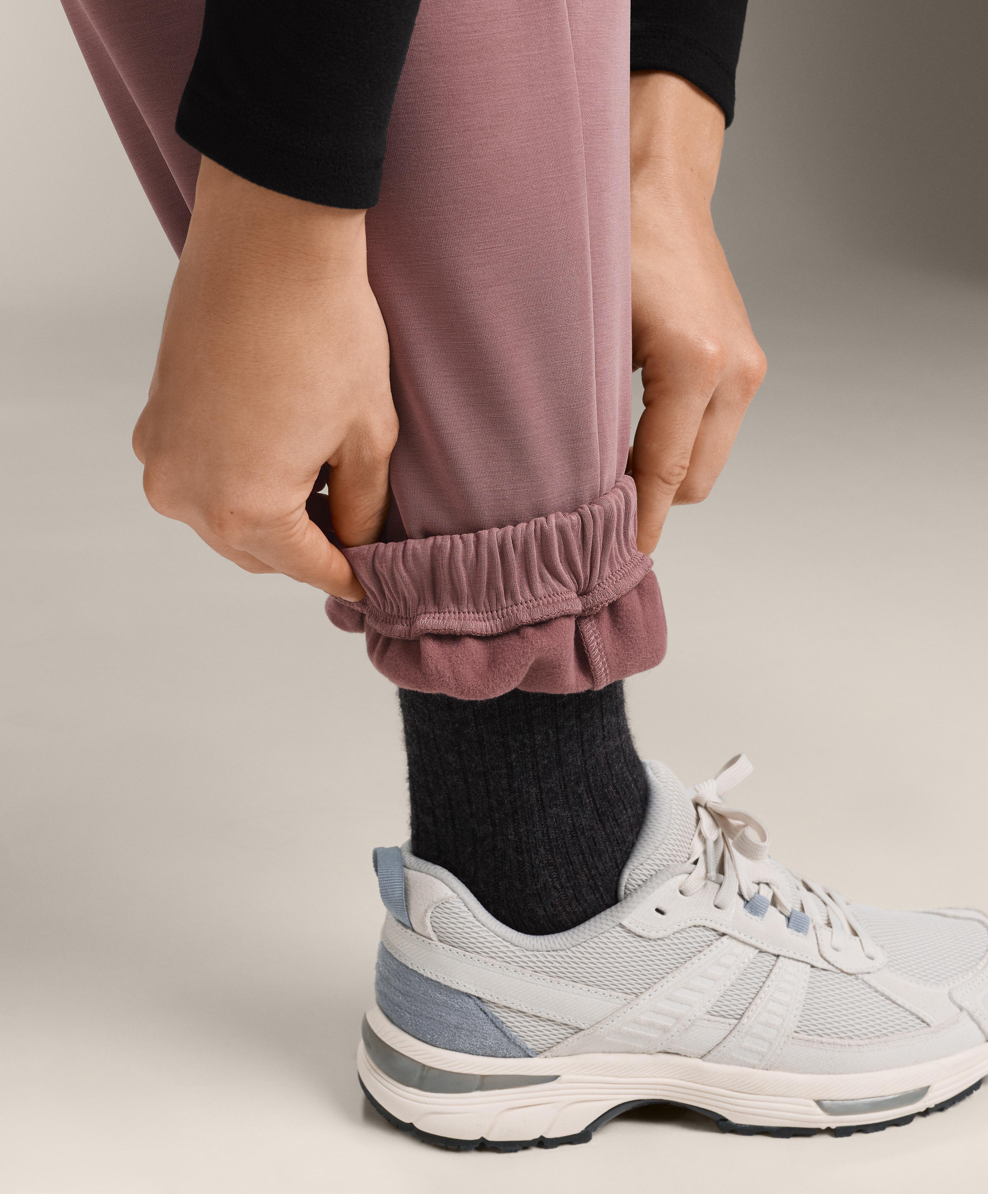 Brushed modal joggers — PINK-MAUVE