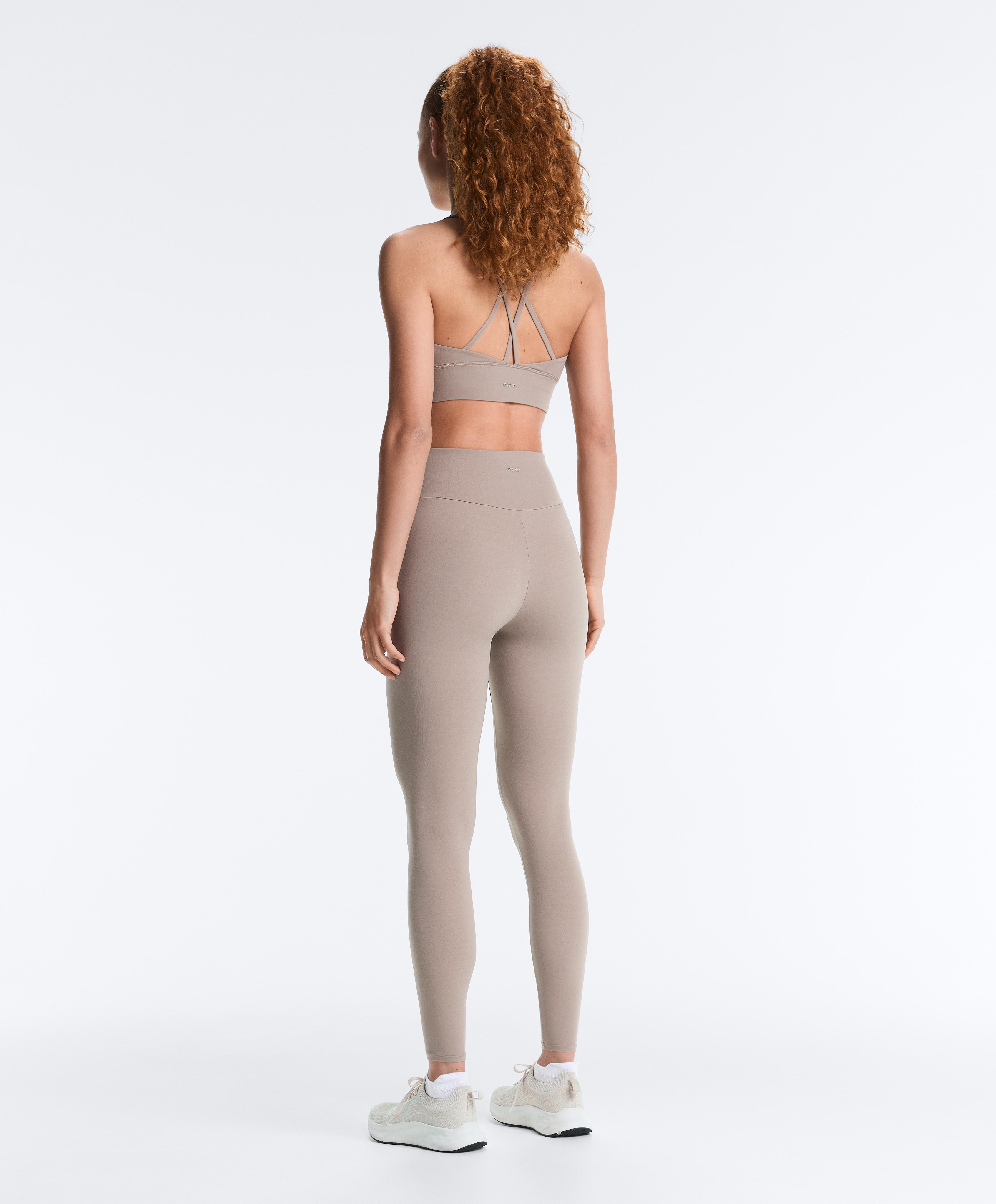 Comfortlux high-waisted ankle-length leggings — PALE TAUPE