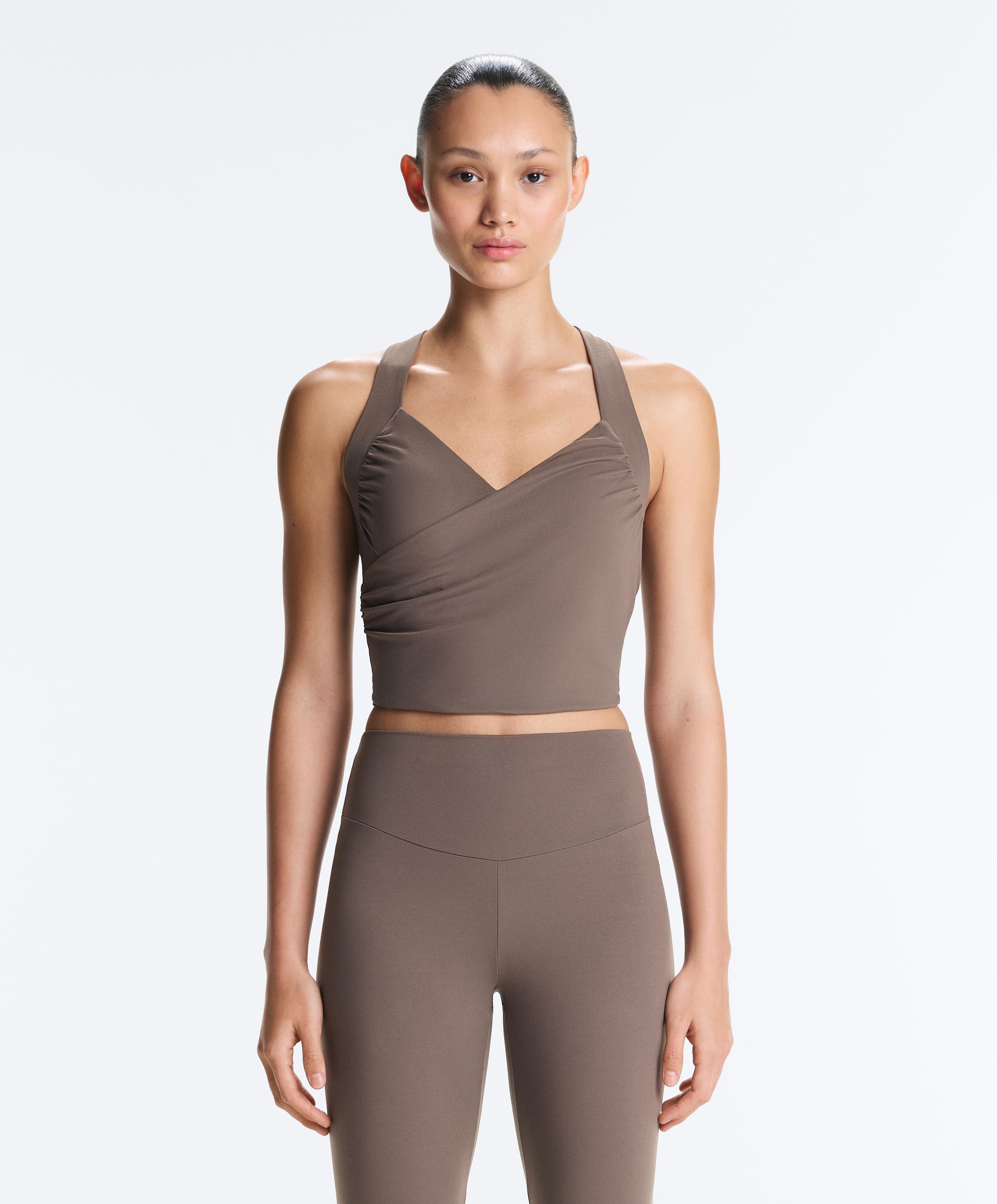Comfortlux crossover tank top — TAUPE-GREY