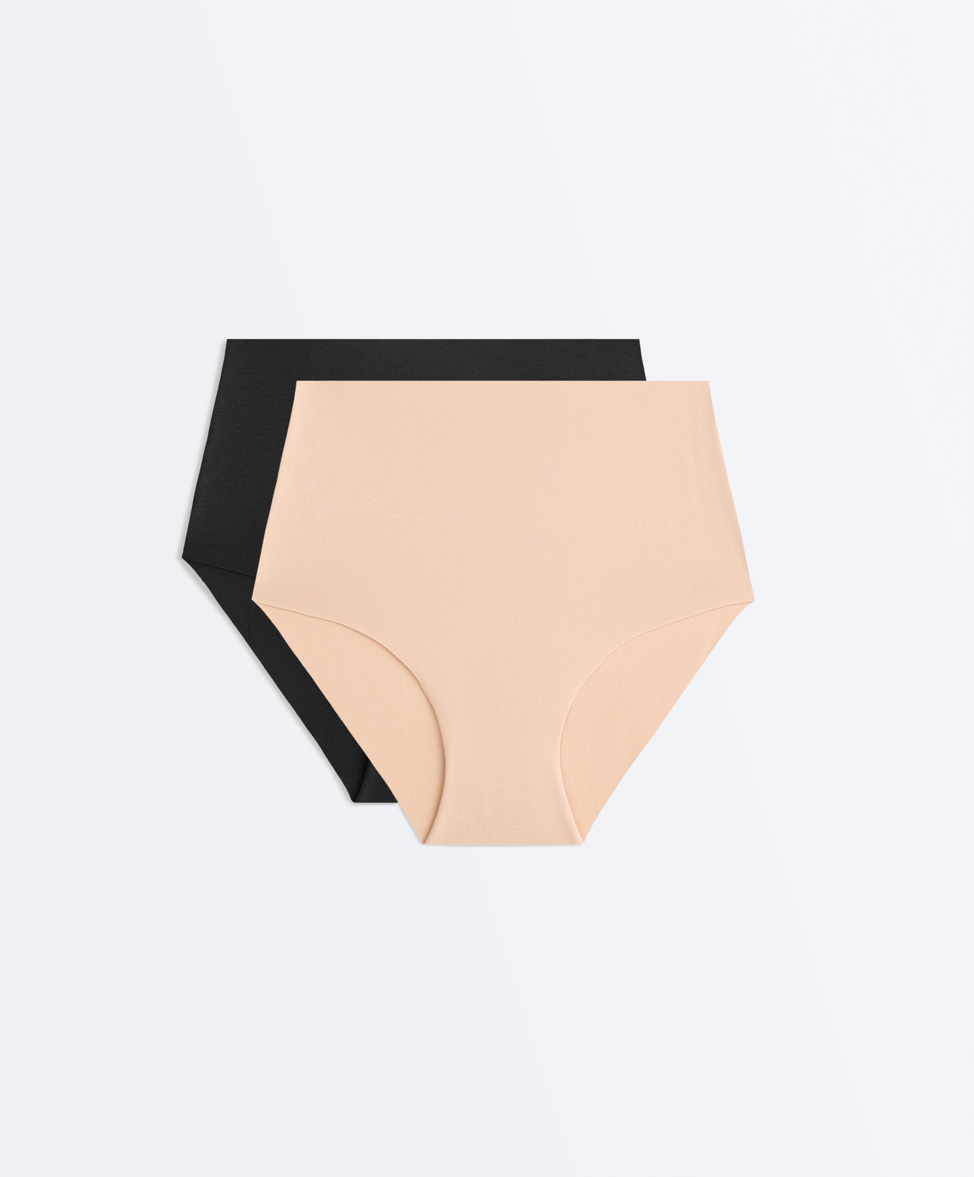 2 invisible cotton blend mid-rise classic briefs 2 invisible cotton blend mid-rise classic briefs
