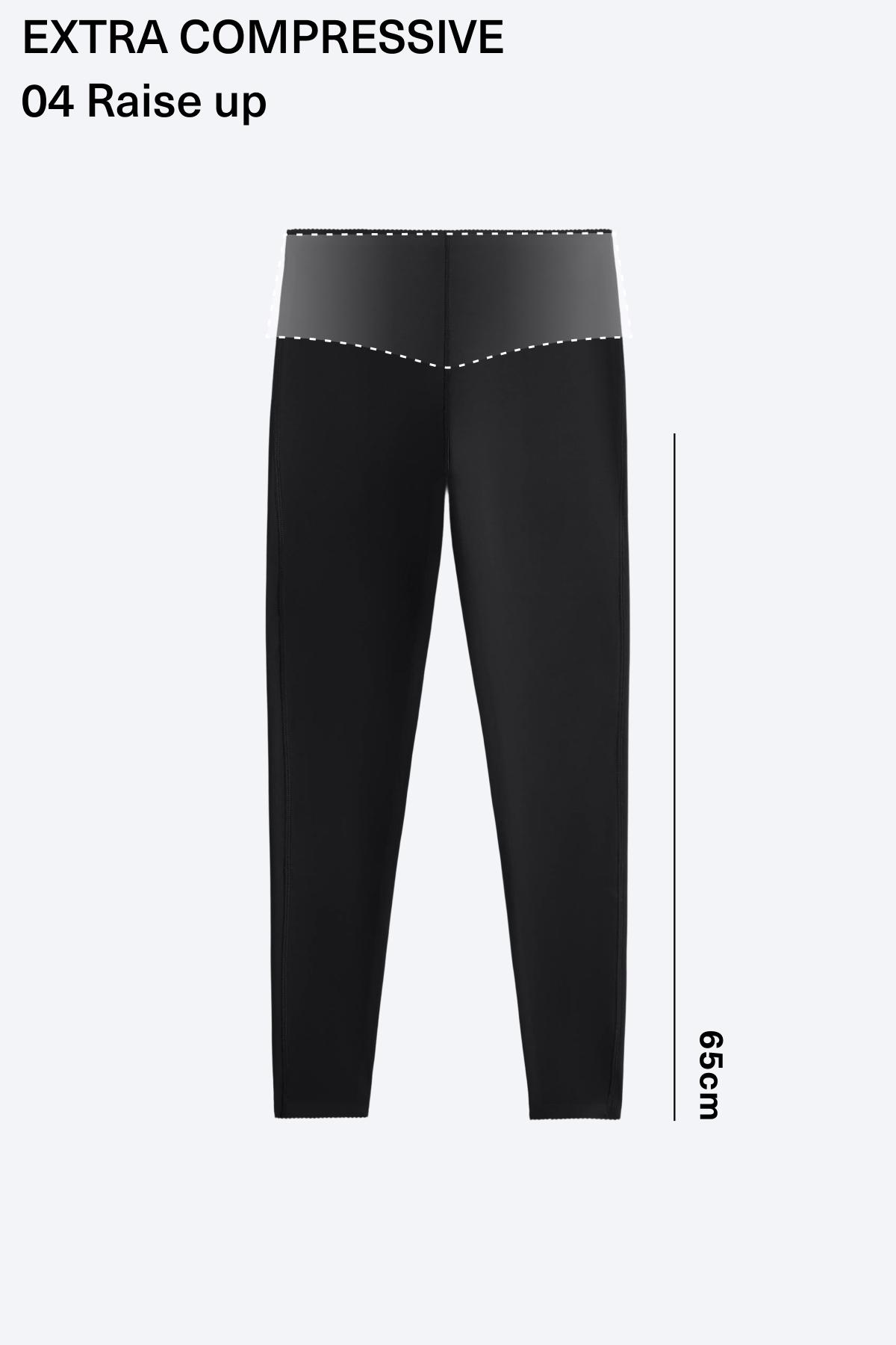 Extra Compressive Raise Up ankle-length leggings — BLACK