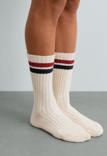 2 pairs of cotton blend classic socks — RED 2