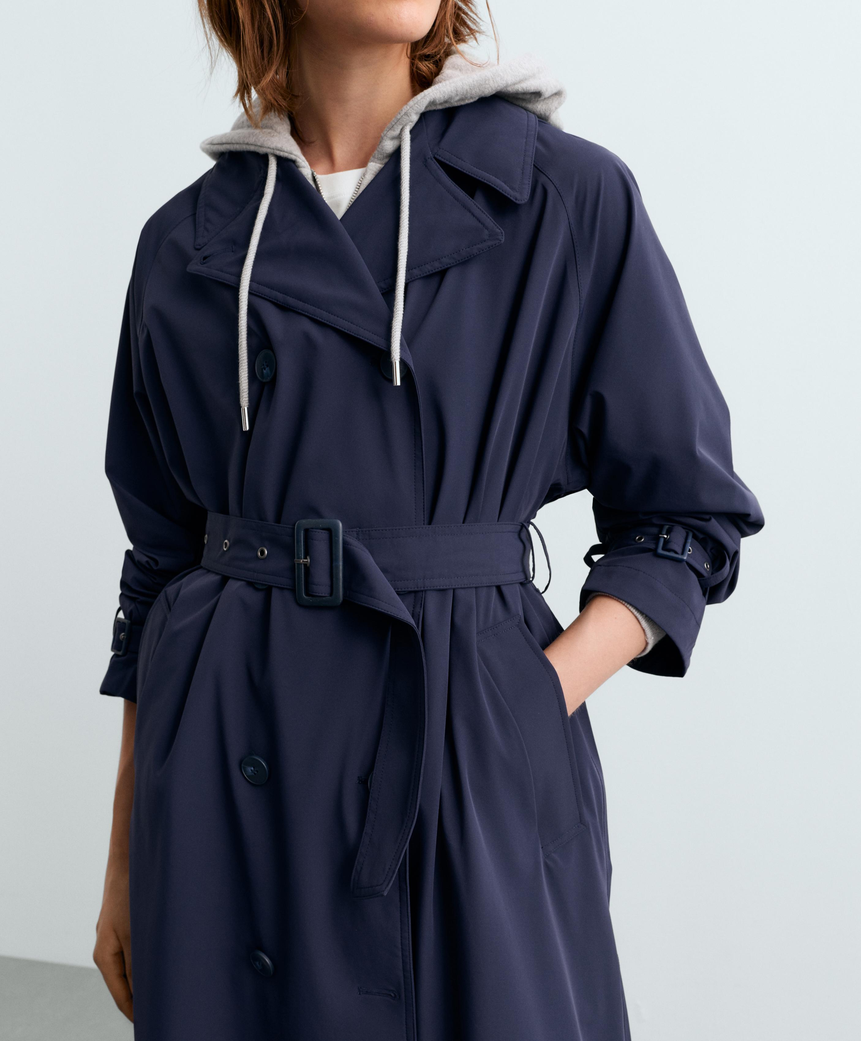 Extra lightweight 10k waterproof long jacket — MIDNIGHT BLUE