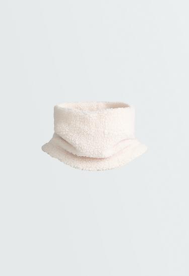 Faux-shearling neck warmer — ECRU 1