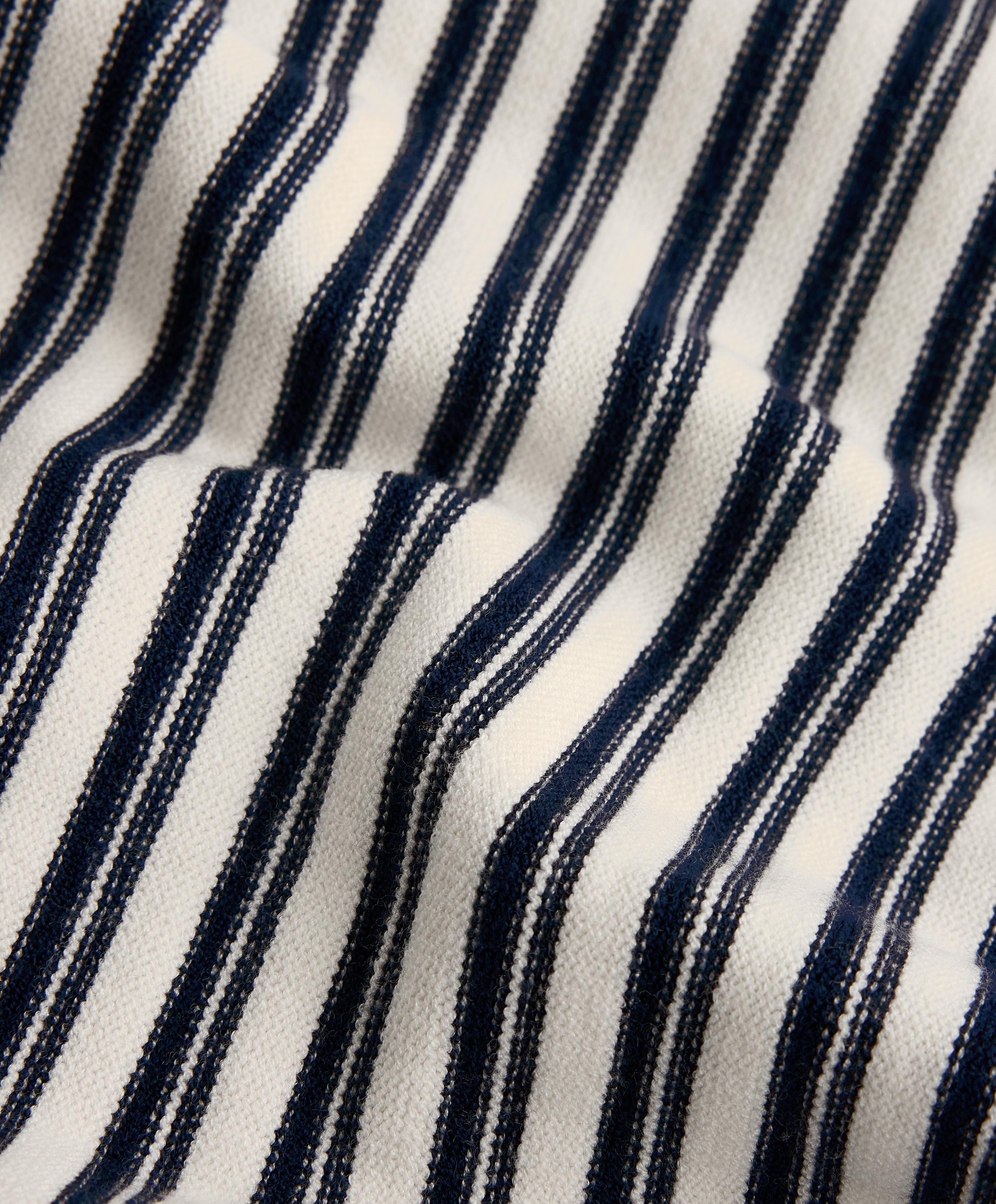Diagonal stripe knit jumper — NAVY BLUE