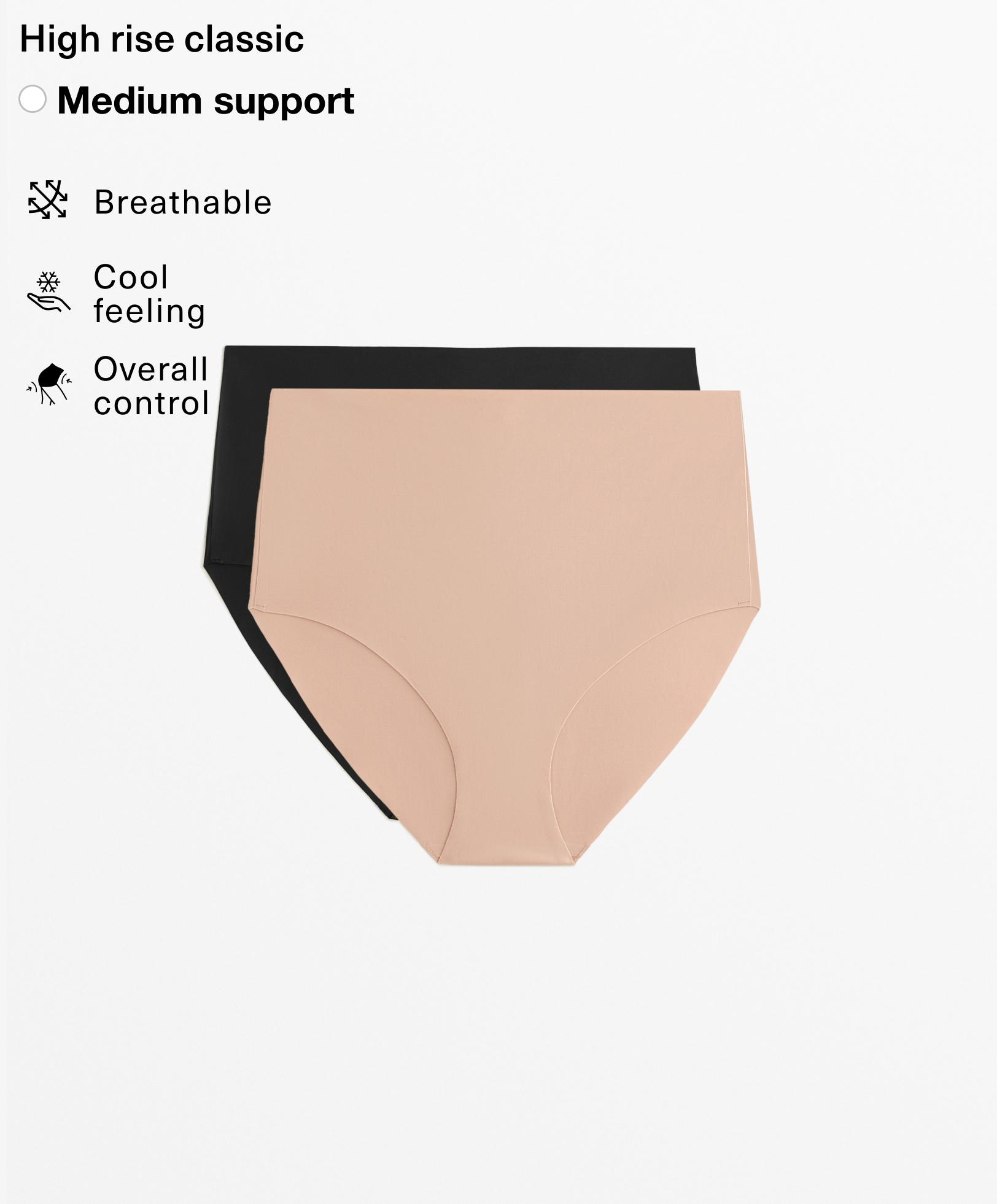 2 invisible polyamide blend medium-support classic briefs