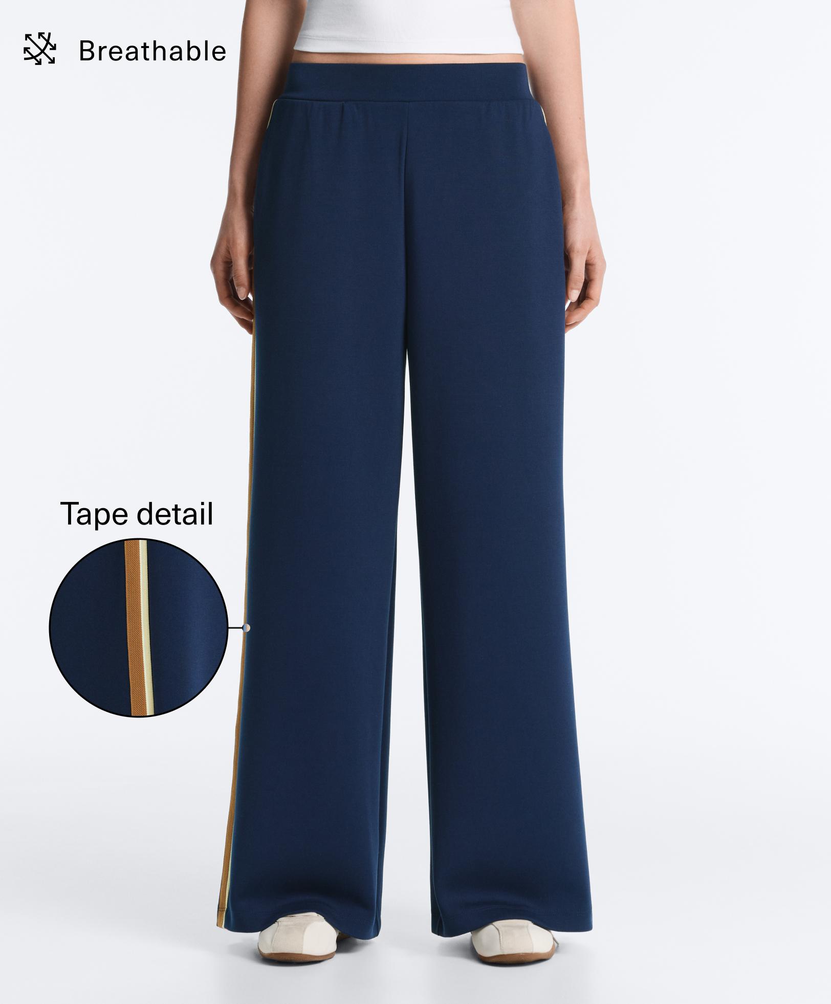 Pantalón recto cinta lateral twill Pantalón recto cinta lateral twill