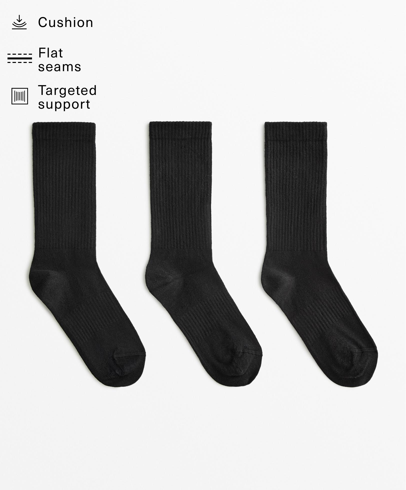 3 paires de chaussettes classic en mélange de coton de sport 3 paires de chaussettes classic en mélange de coton de sport