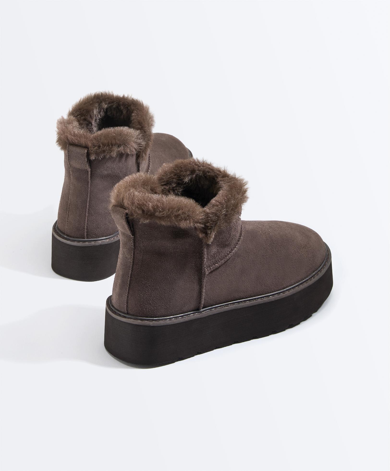 Leather platform boot Leather platform boot