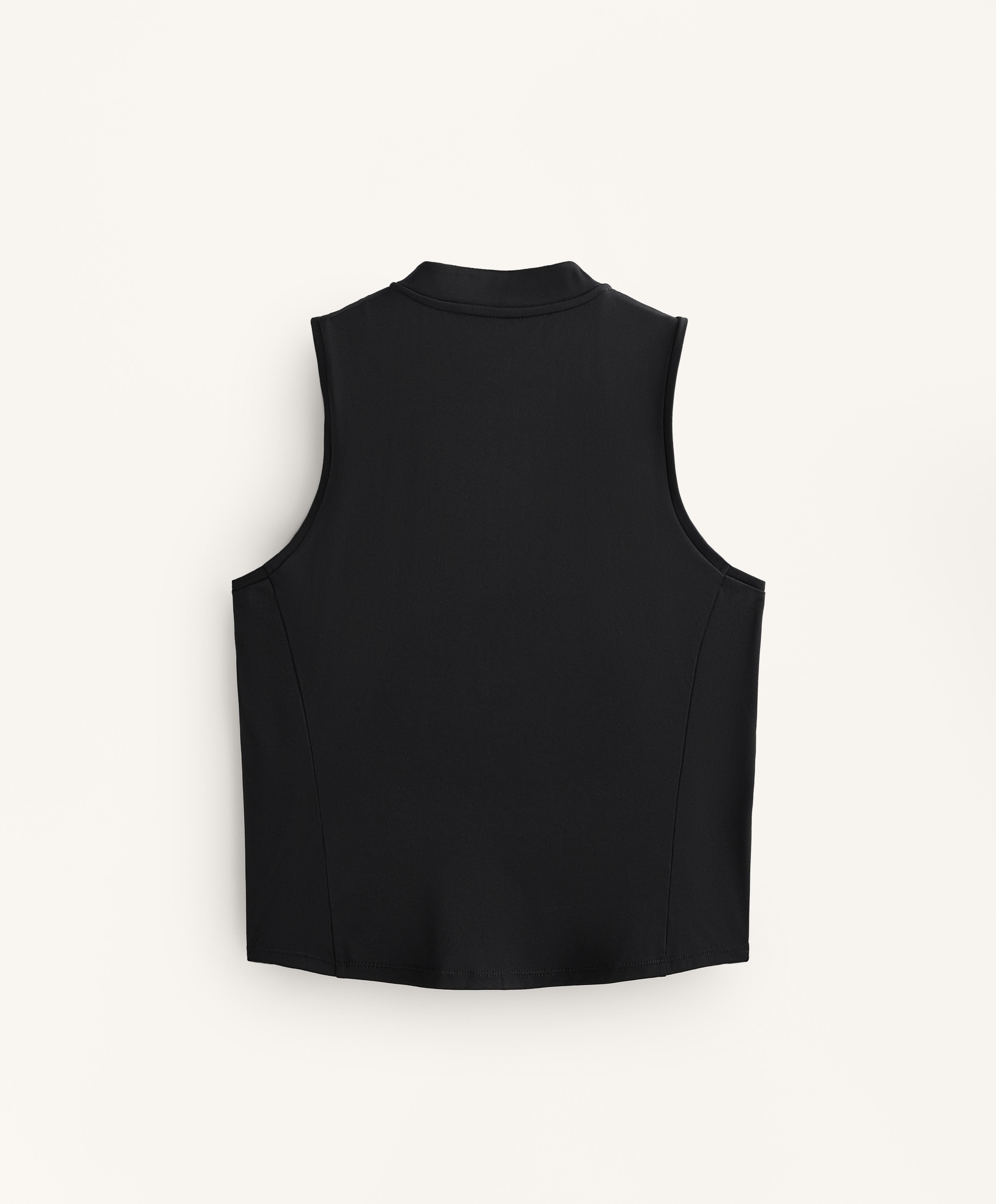 Sleeveless zip t-shirt | OYSHO Netherlands