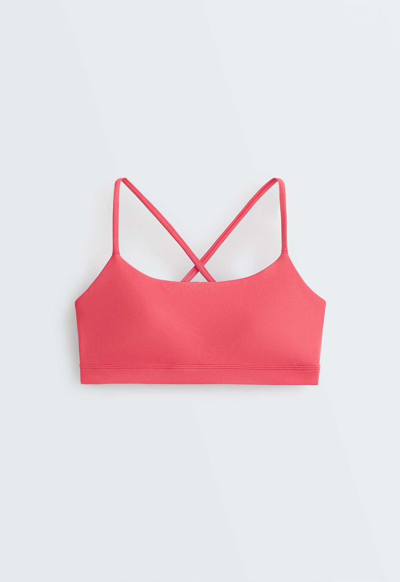Low-support strap Comfortlux sports bra — WASHED RED