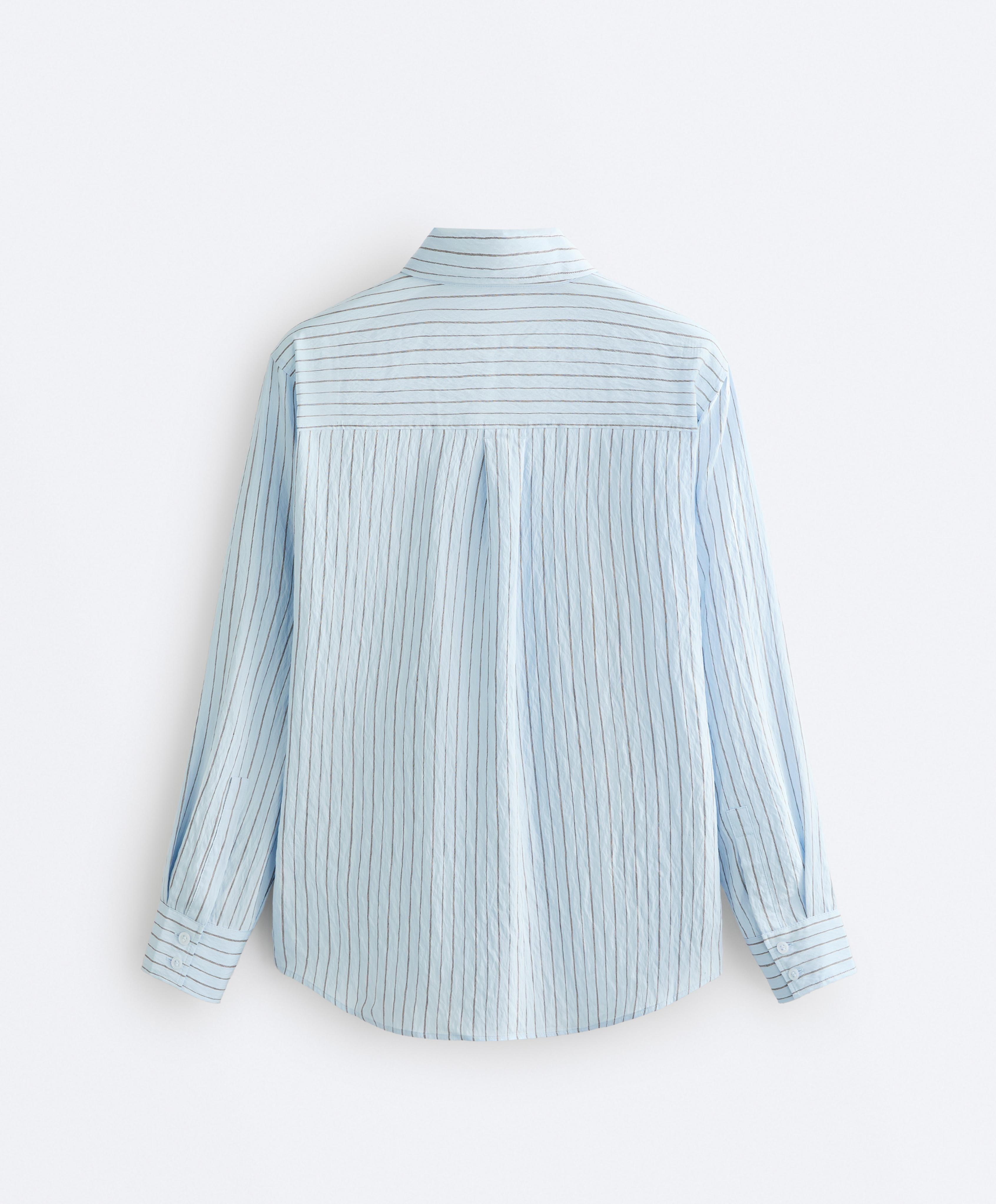 Regular striped shirt — DUSTY-BLUE
