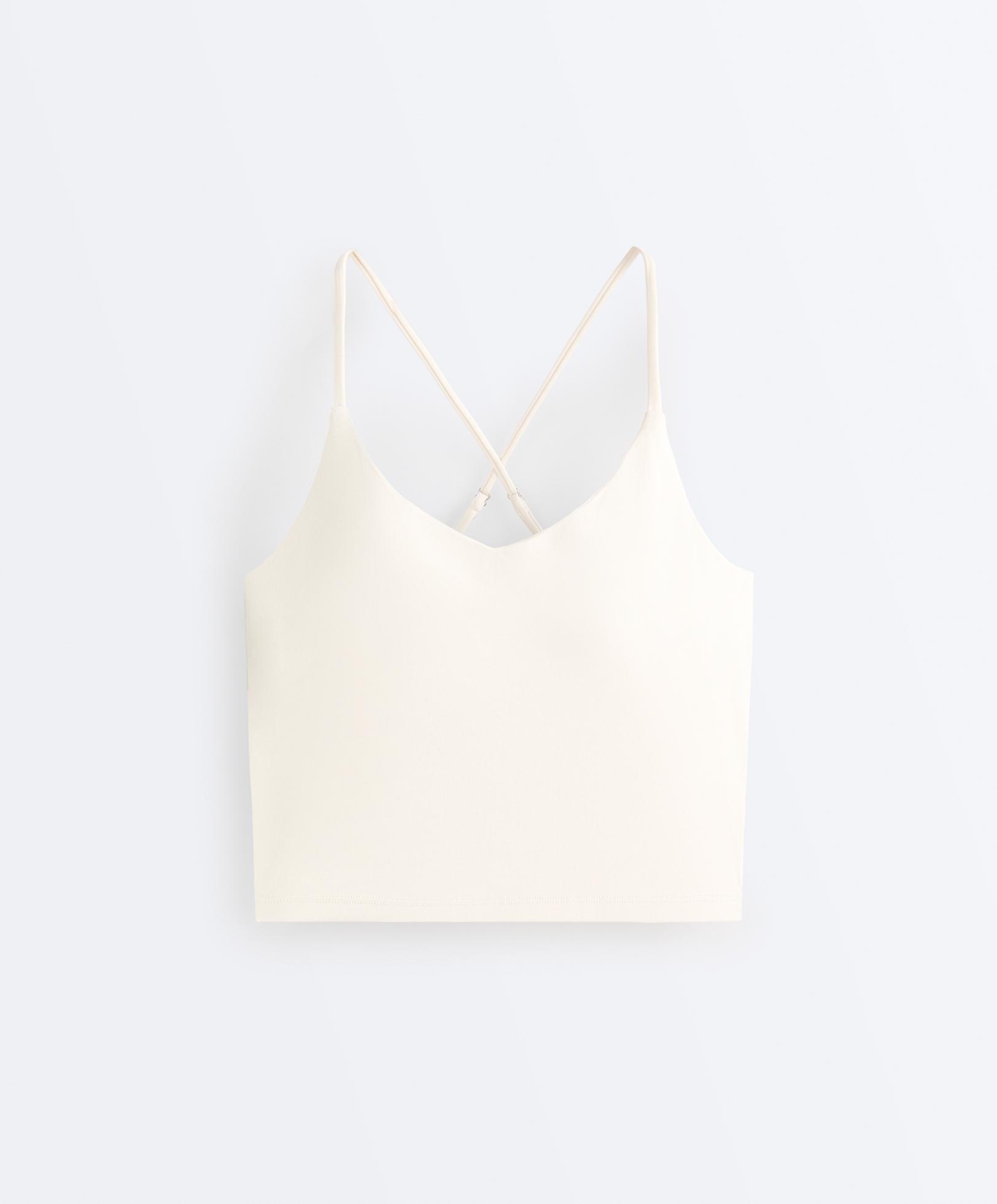 Comfortlux tank top with adjustable straps — PALE ECRU