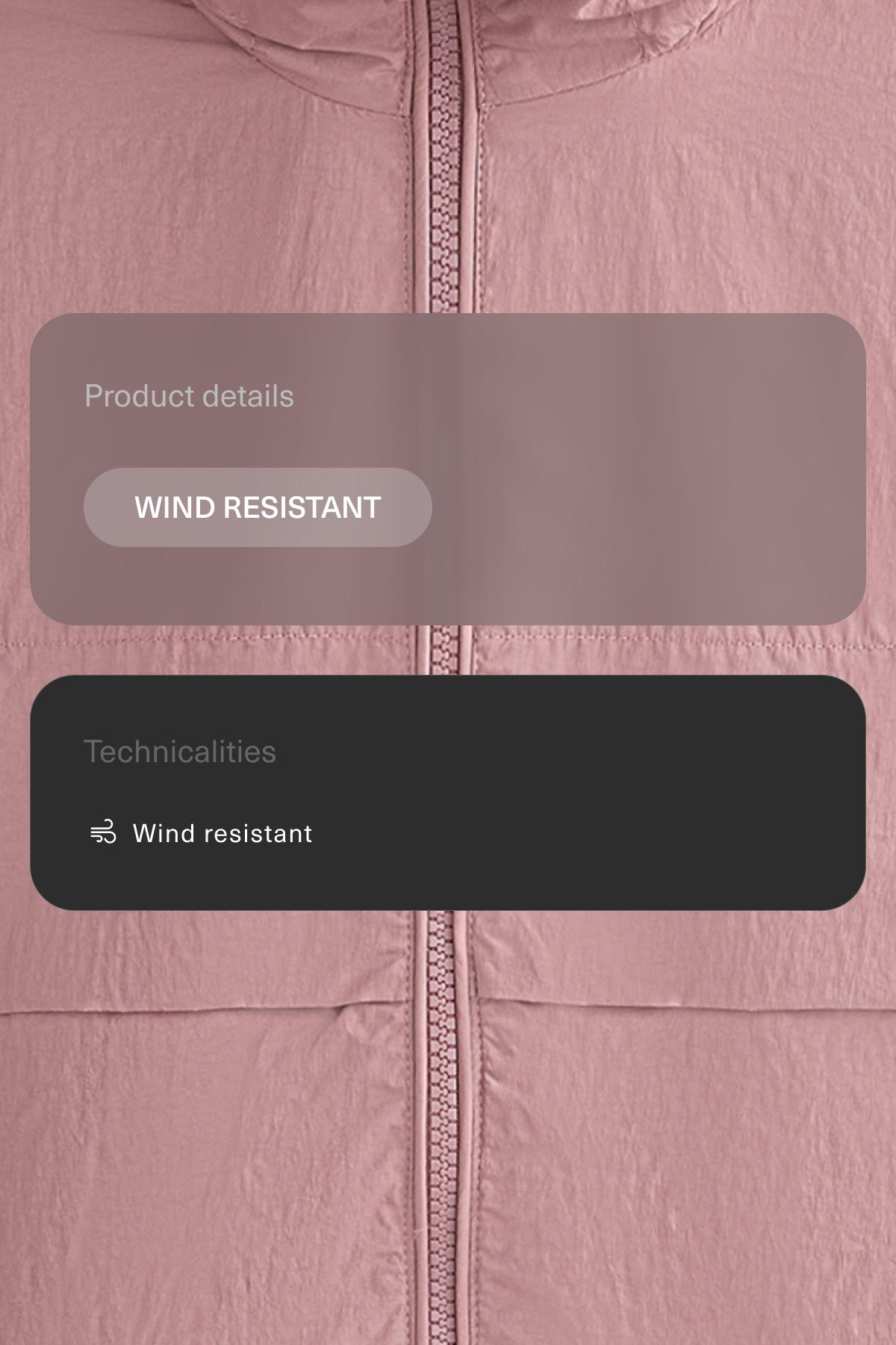 Water-repellent track jacket — SOFT PINK